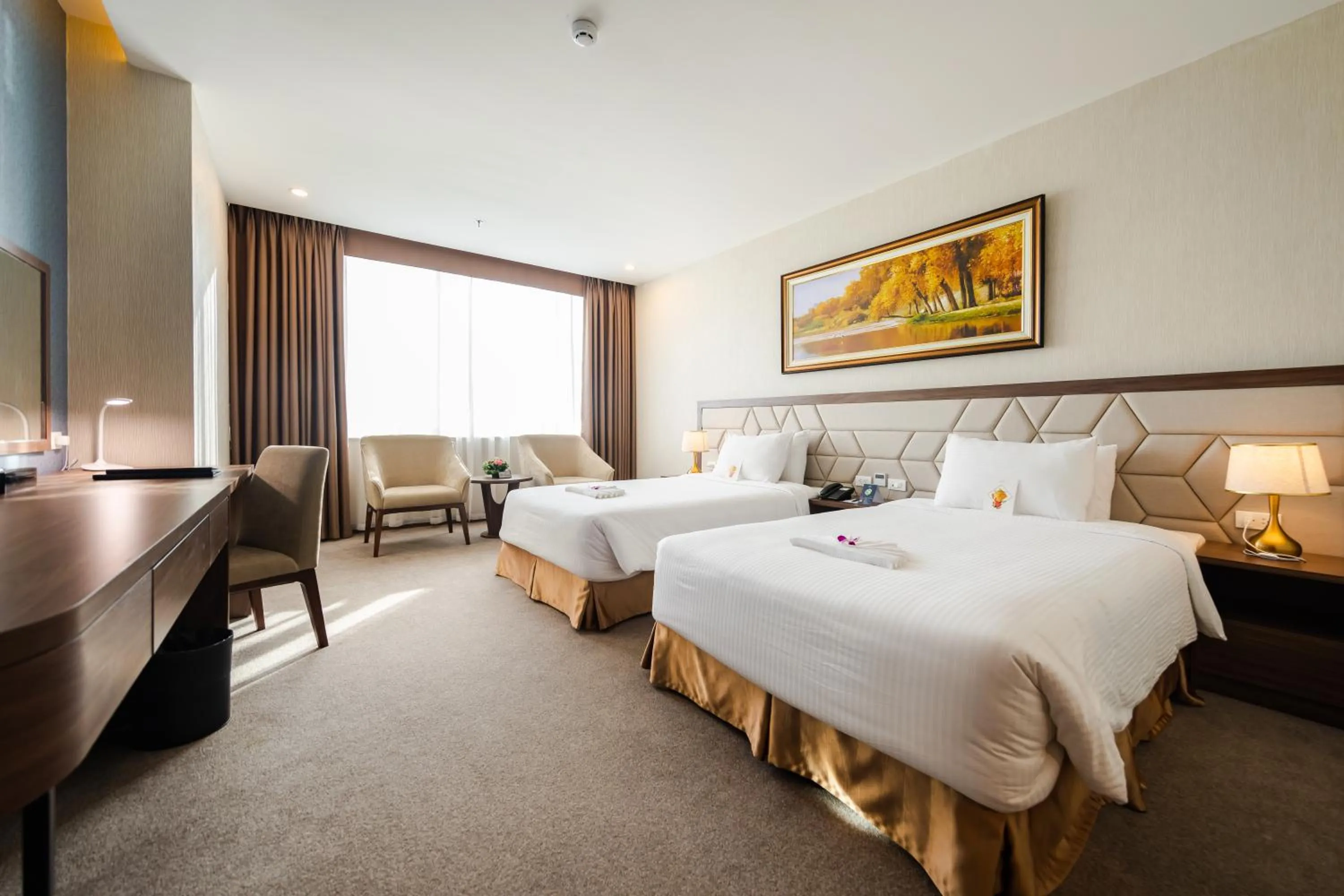 Bed in Muong Thanh Grand Ha Long Hotel