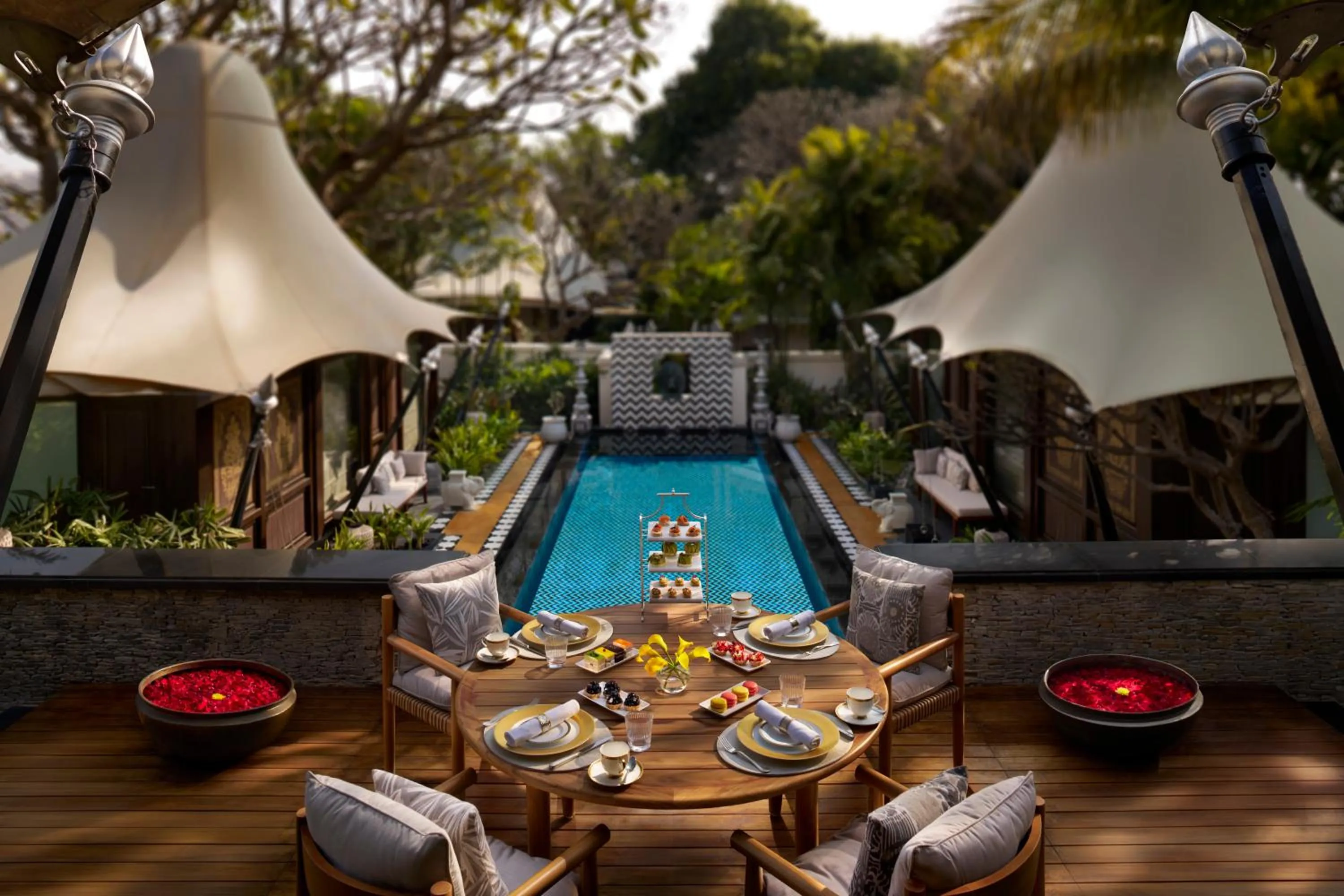 Pool view in The Leela Palace Udaipur