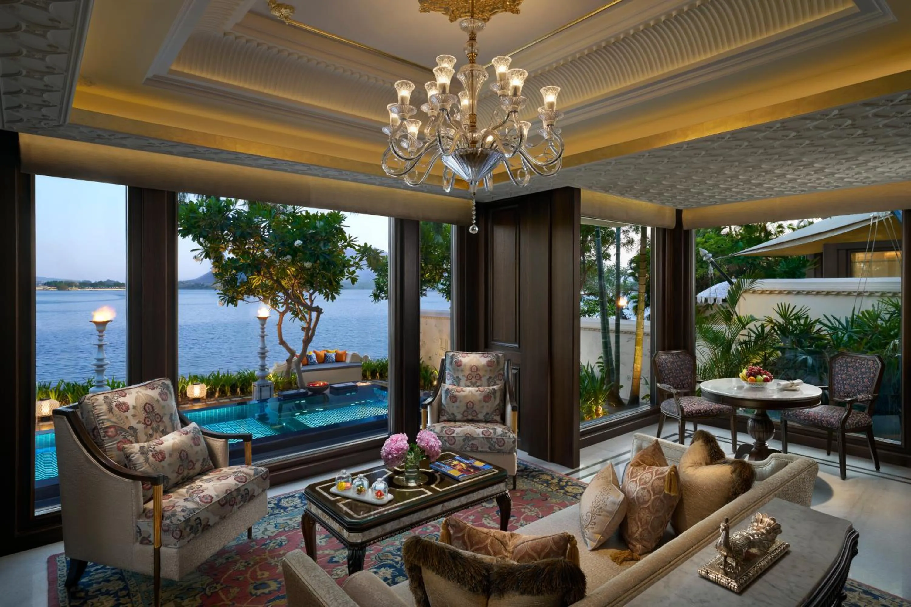 Living room in The Leela Palace Udaipur