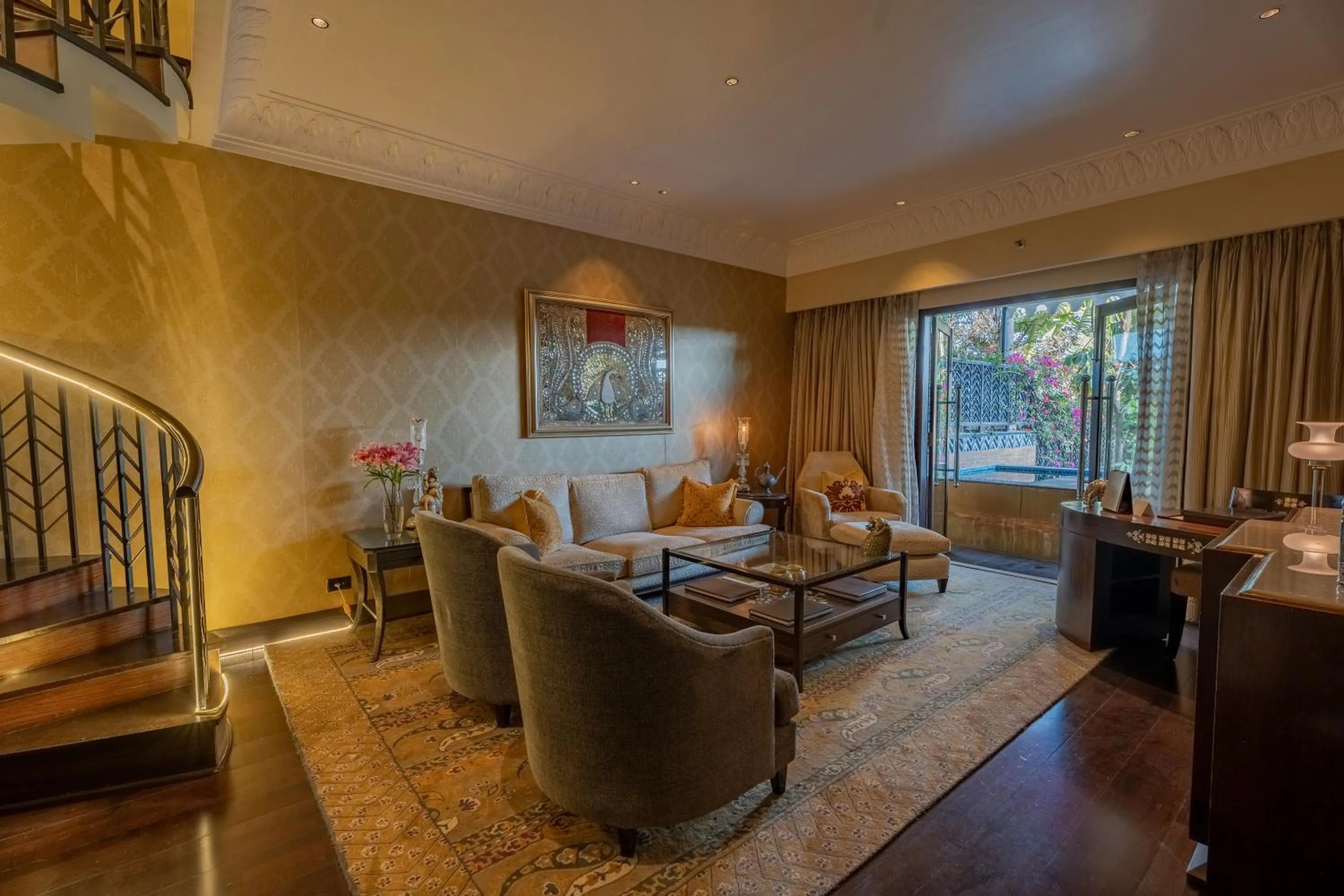 Living room in The Leela Palace Udaipur