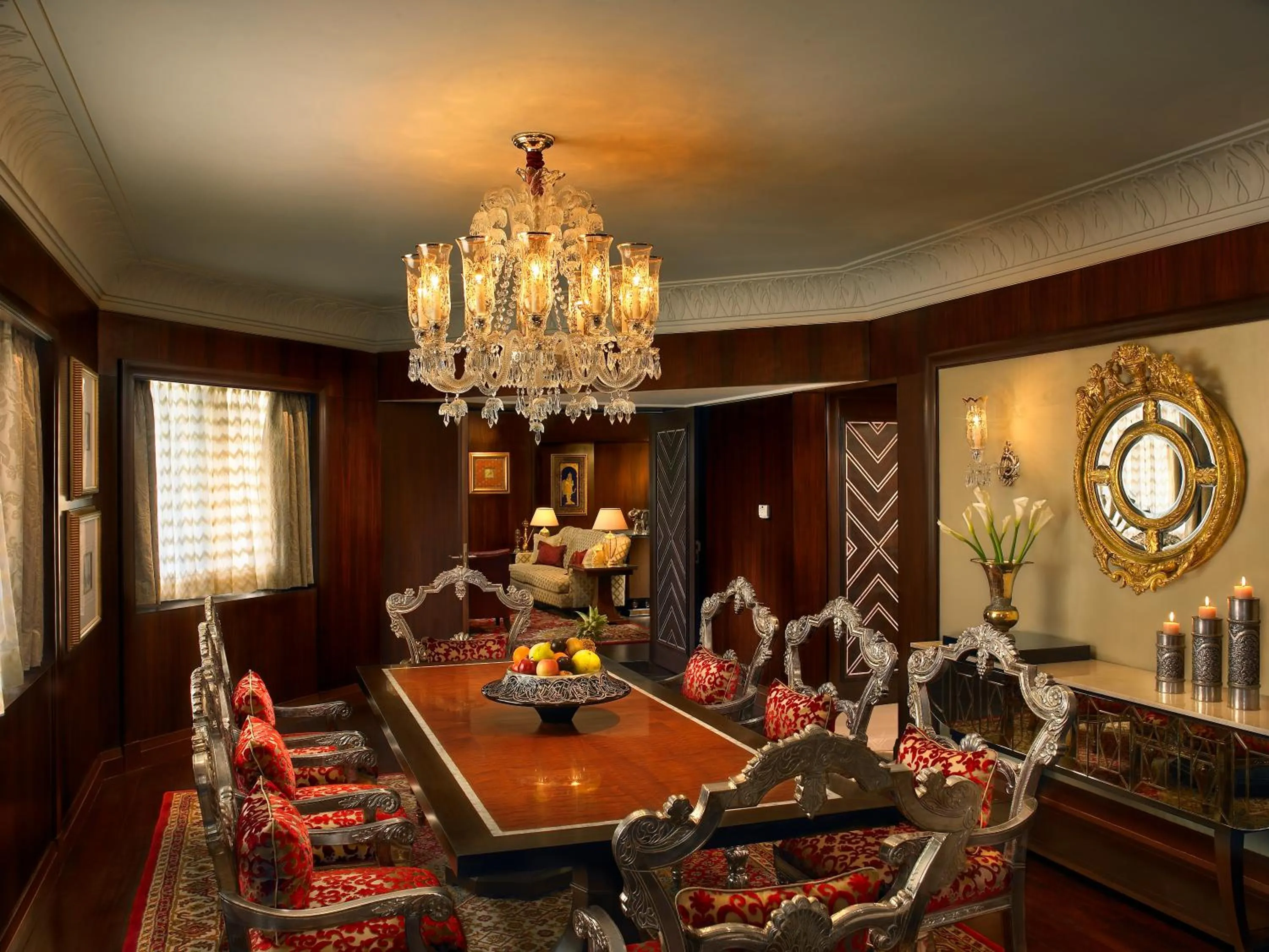 Dining area in The Leela Palace Udaipur