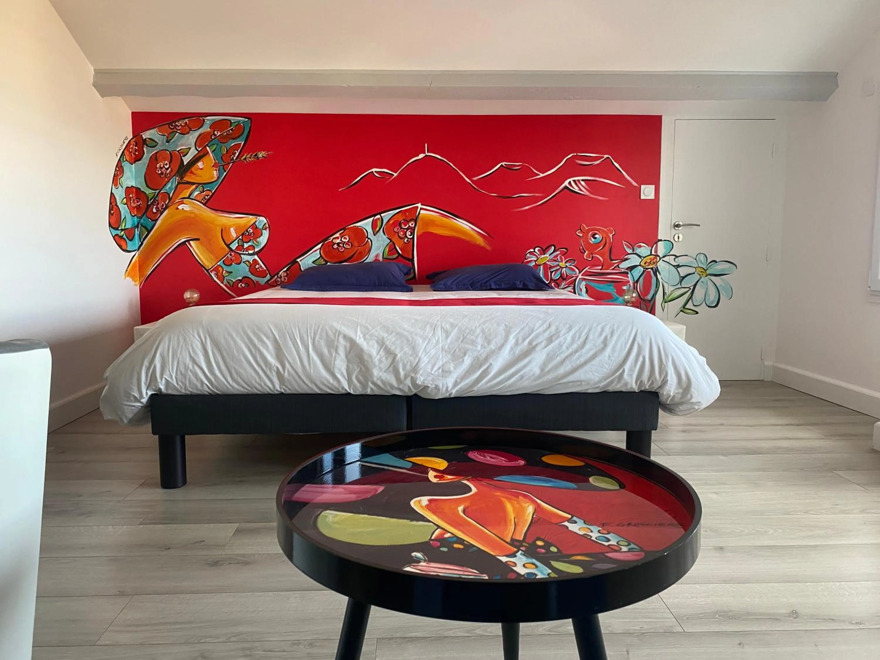 Bed in Chambres d'hôtes Villa Volcano