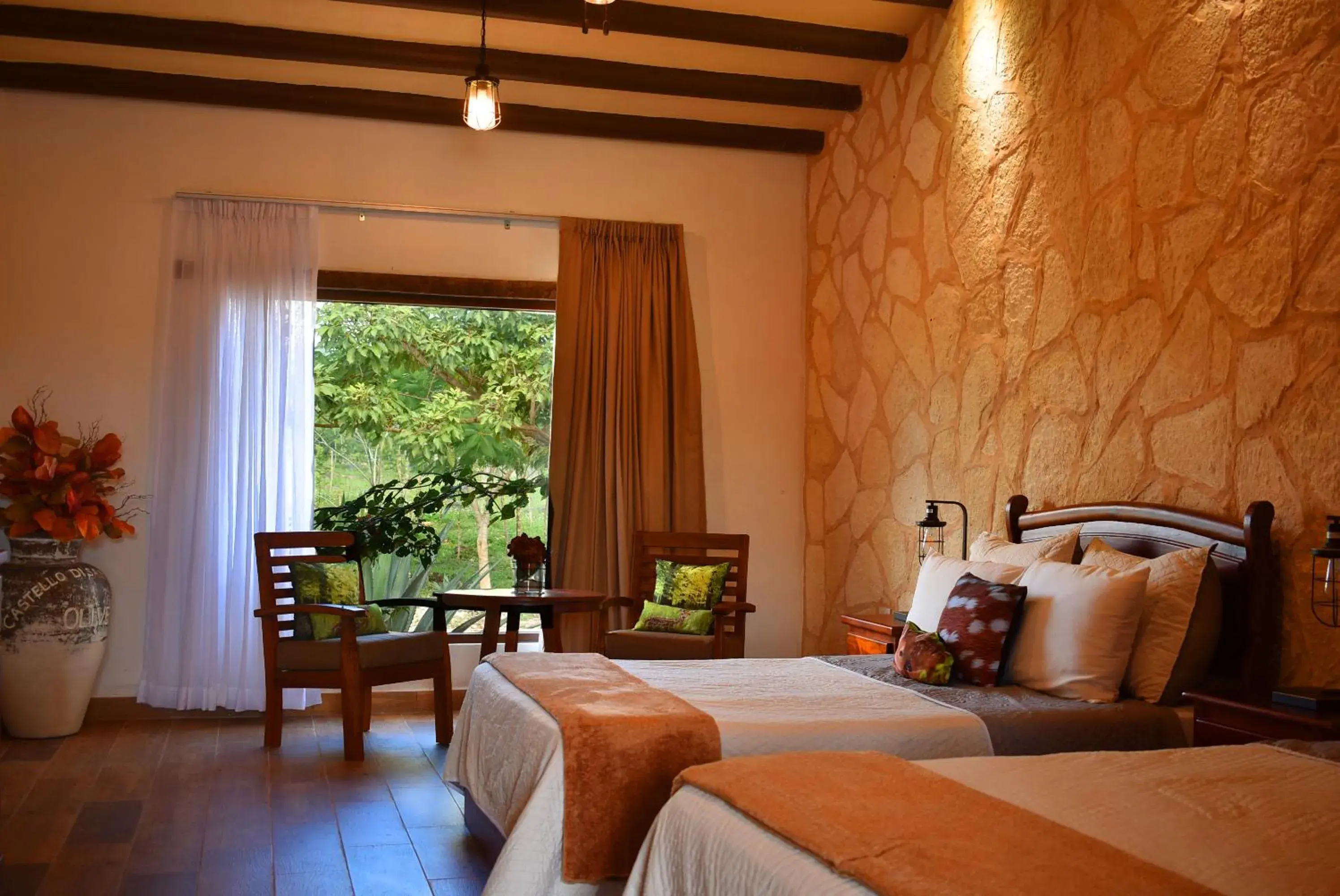 Twin Room with Garden View in Villas Vallazoo Twin Room with Garden View in Villas Vallazoo