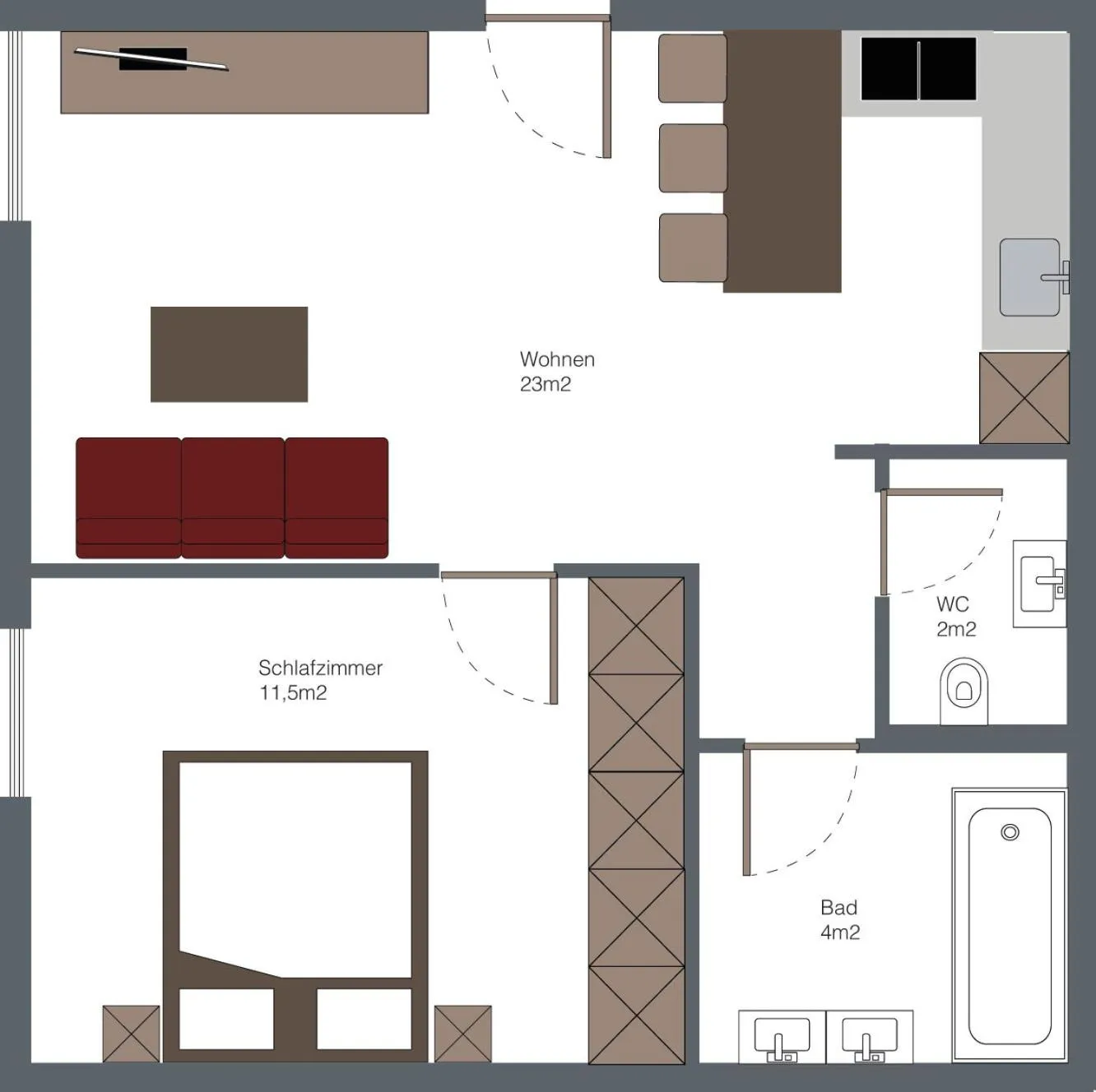 Toilet in Bühlhof Appartements