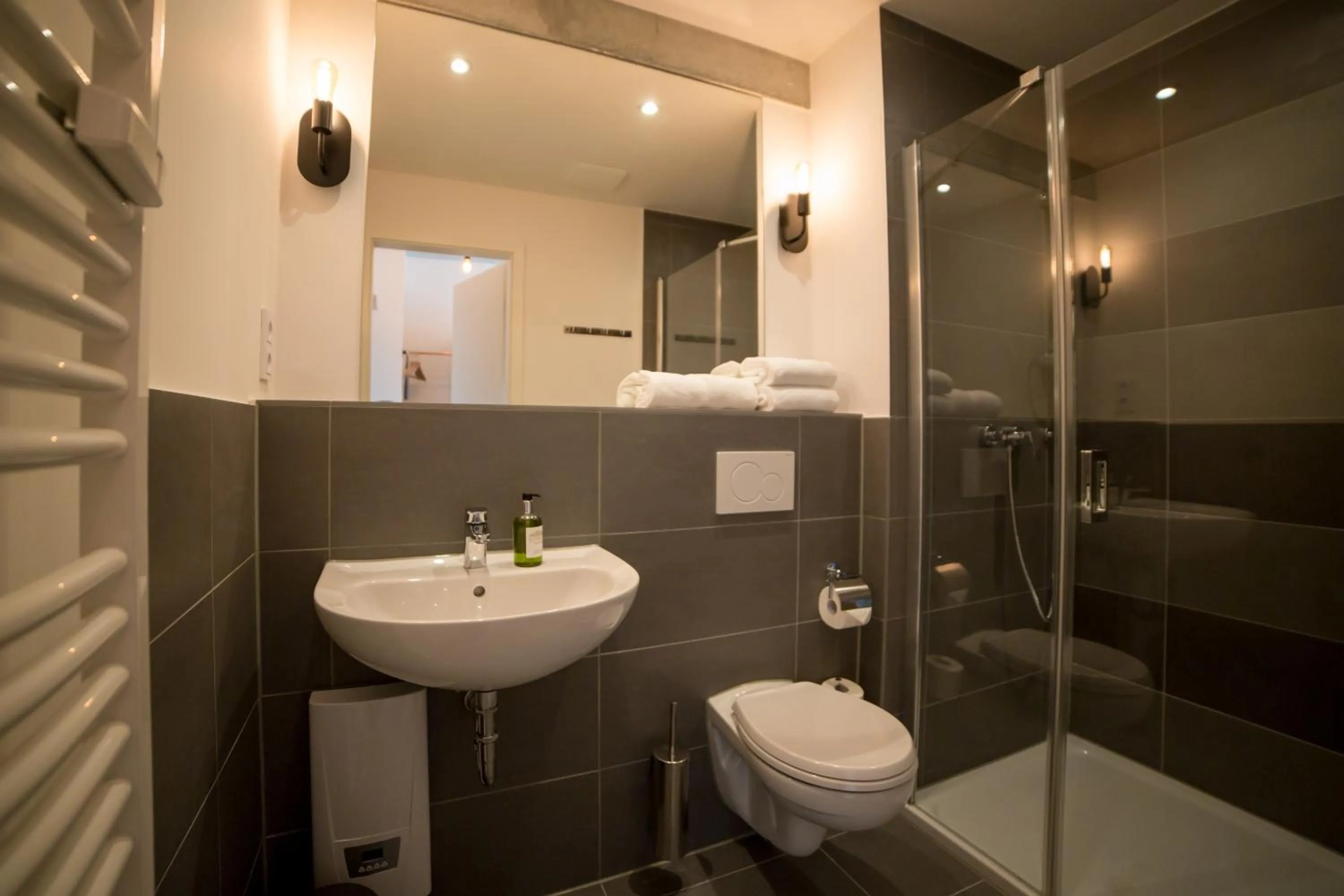 Shower in Staycity Aparthotels Leipzig City Centre