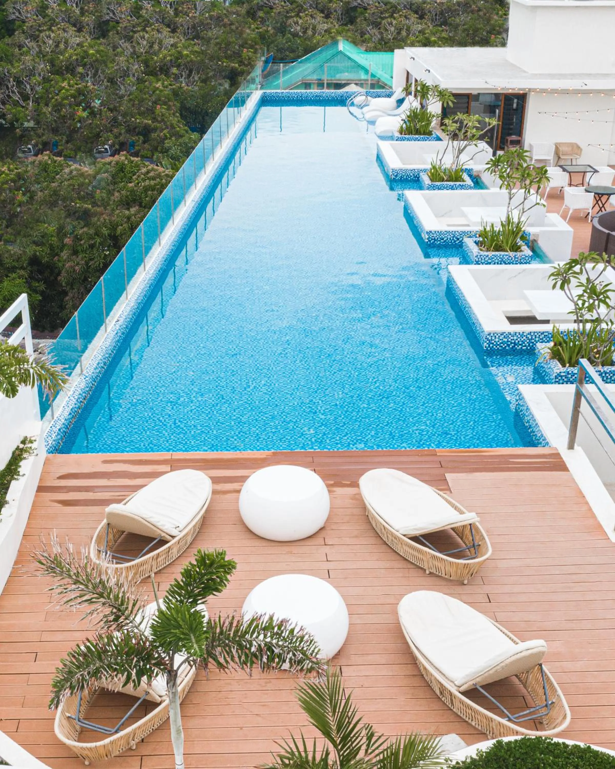 Pool view in Ferra Hotel and Garden Suites