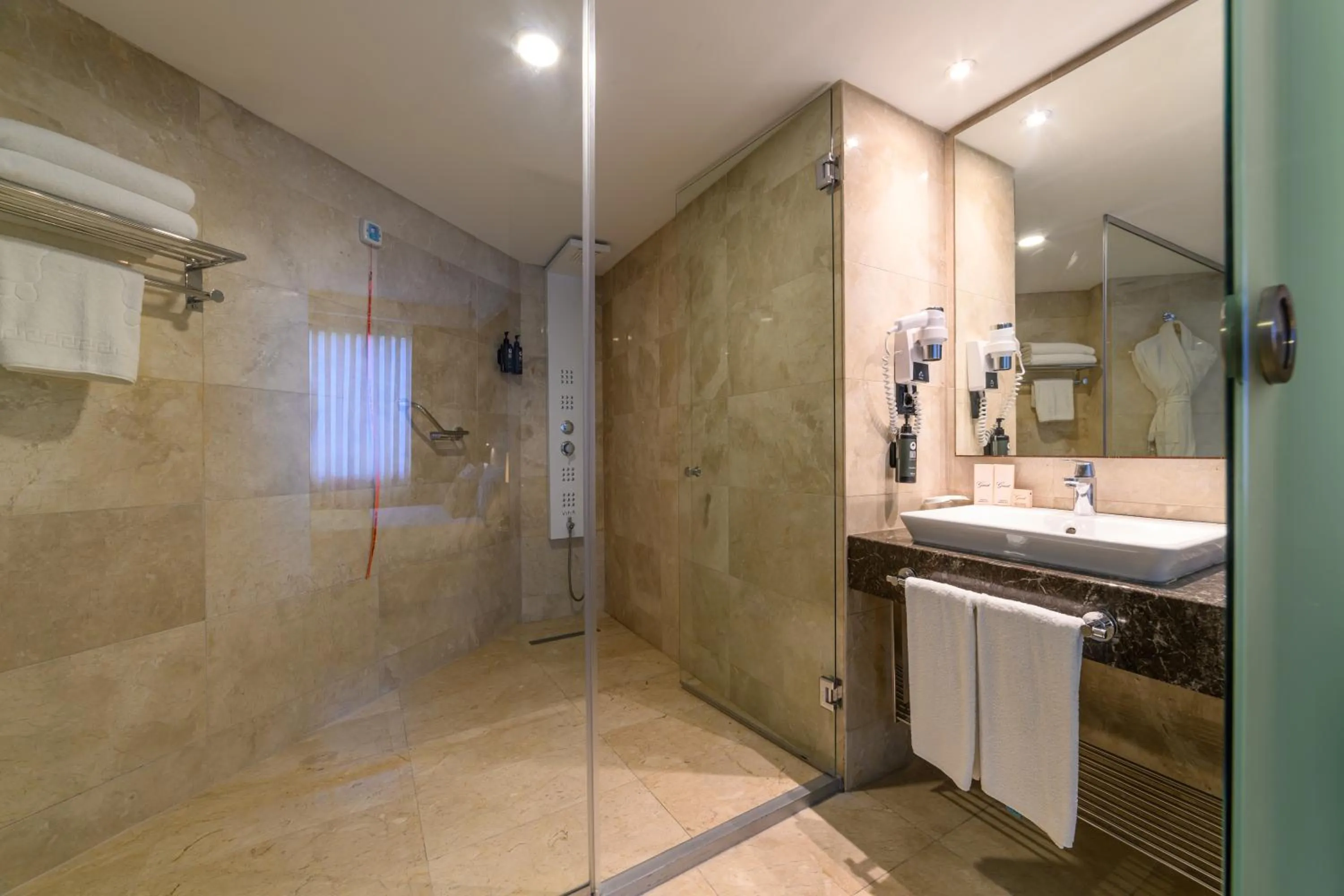 Shower in Ramada by Wyndham Istanbul Grand Bazaar
