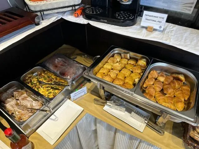 Buffet breakfast in Meliton Inn Hotel & Suites by the beach