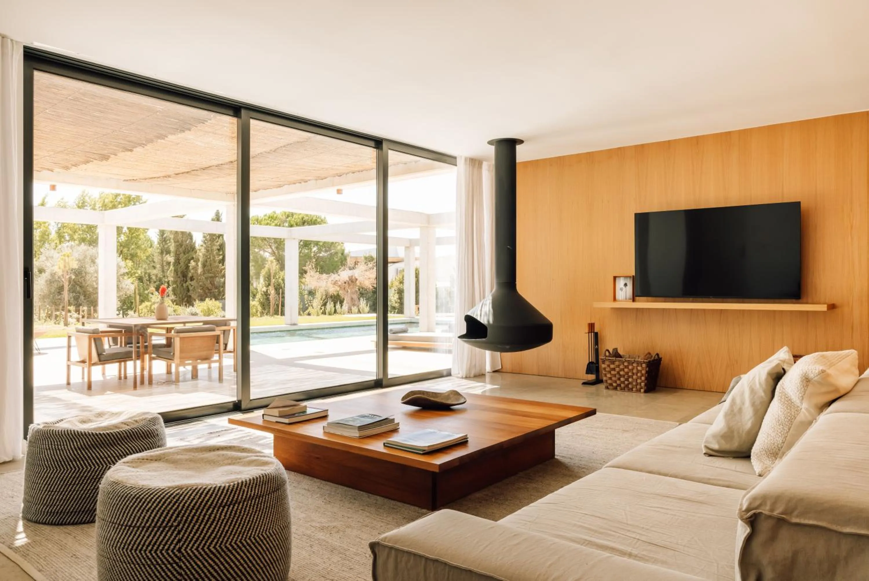 Living room in L'AND Vineyards - Relais & Châteaux