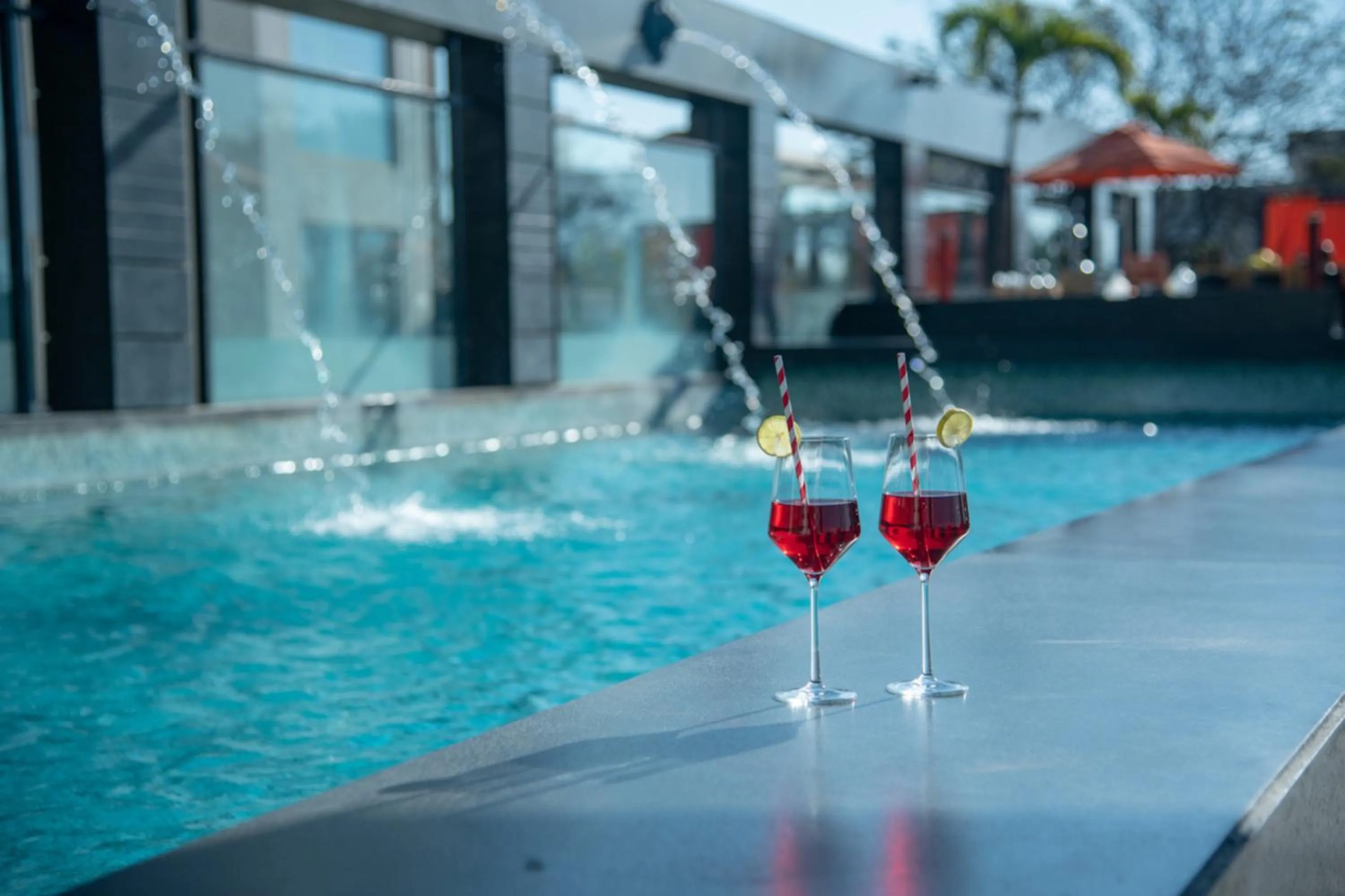 Pool view in Indore Marriott Hotel