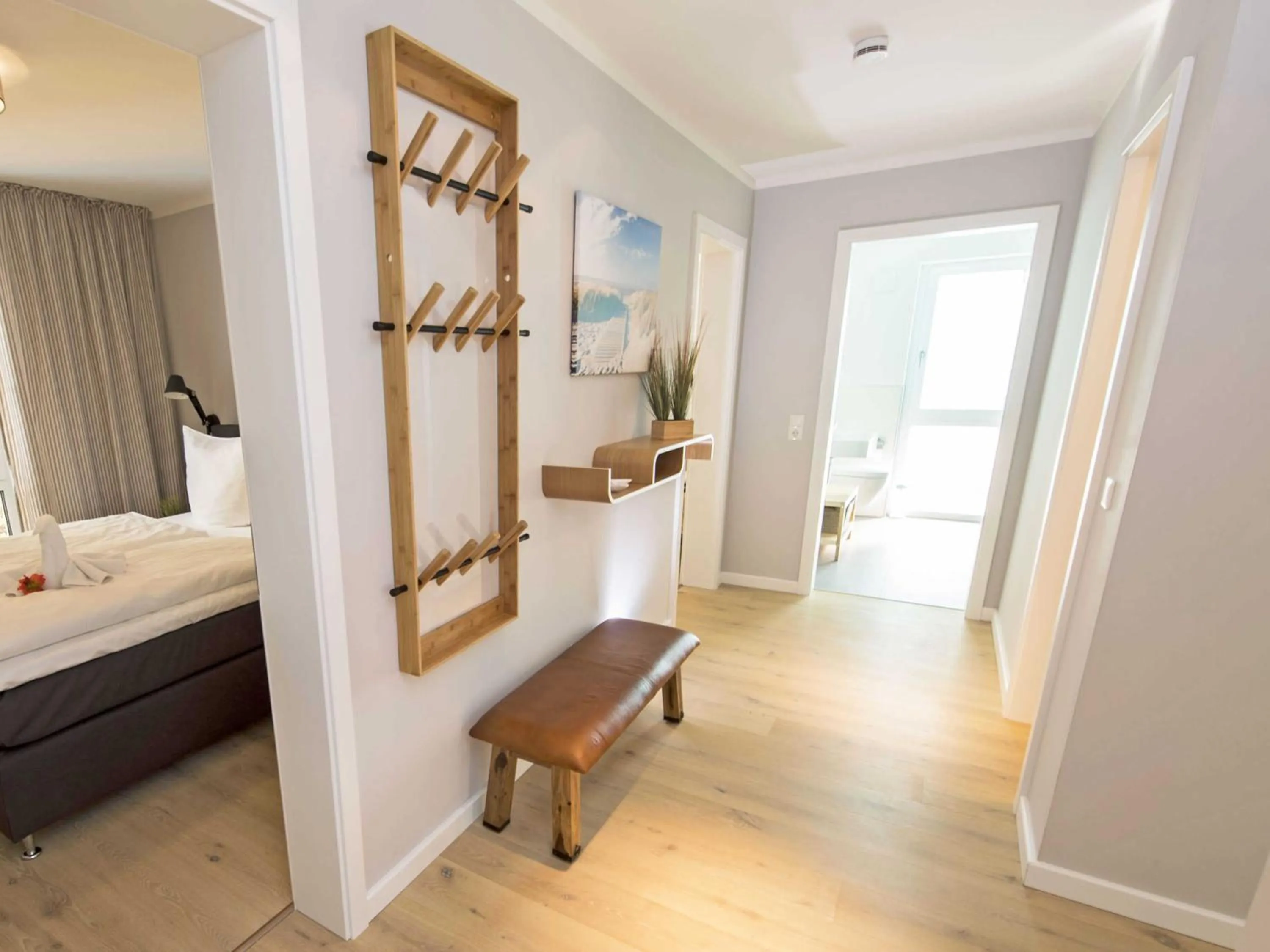 Bed in Haus Königsstuhl in Sellin - Penthouse mit Kamin und Balkon