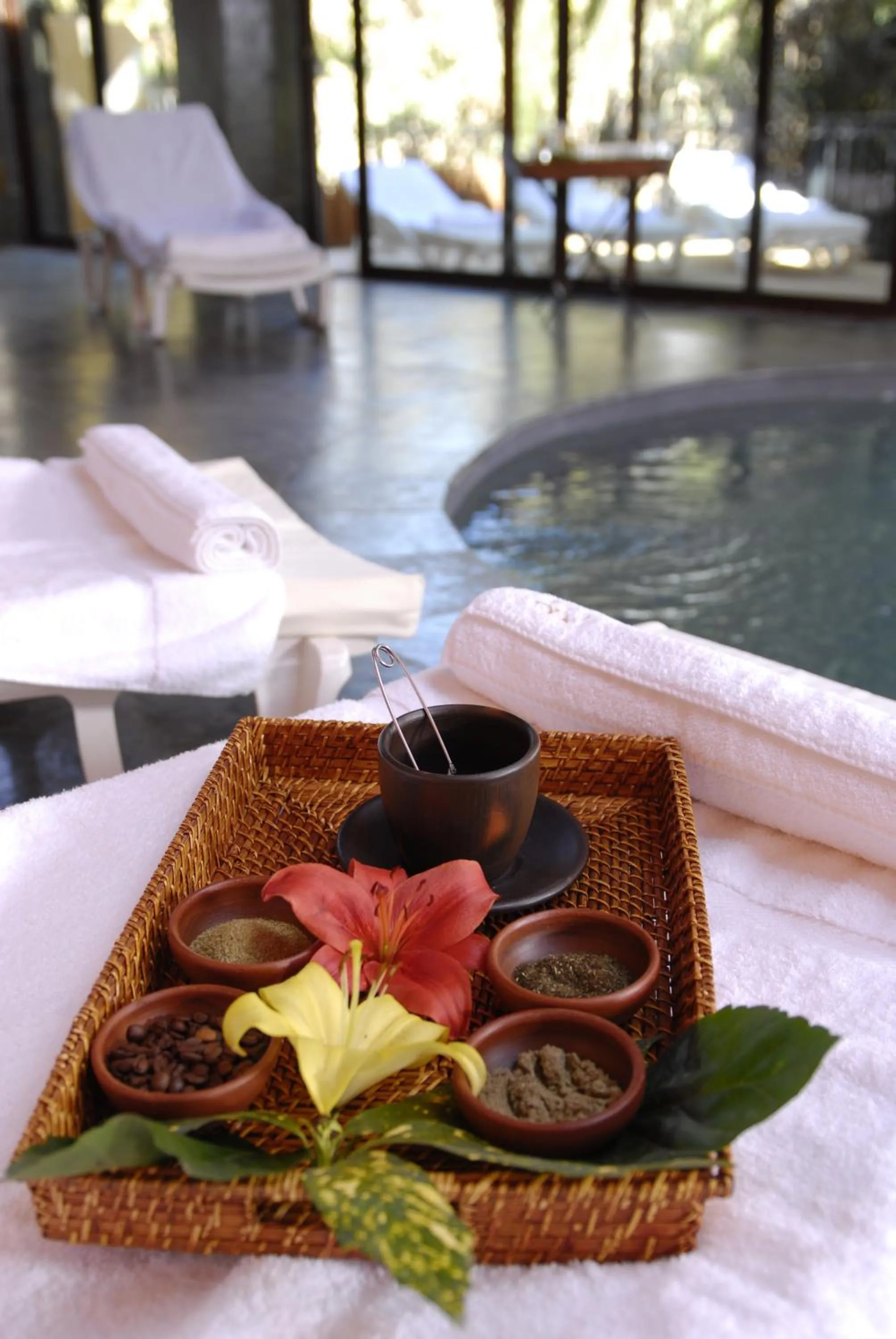 Pool view in Hotel Santa Cruz Plaza