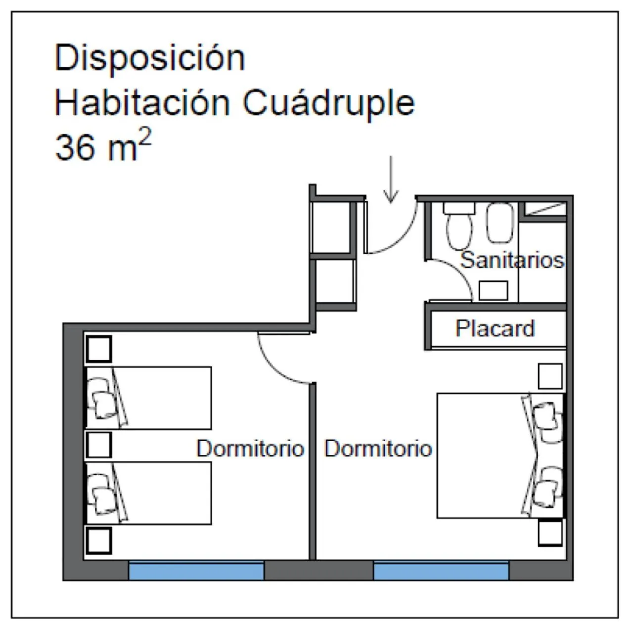 Photo of the whole room in Hotel Libertador de Pinamar