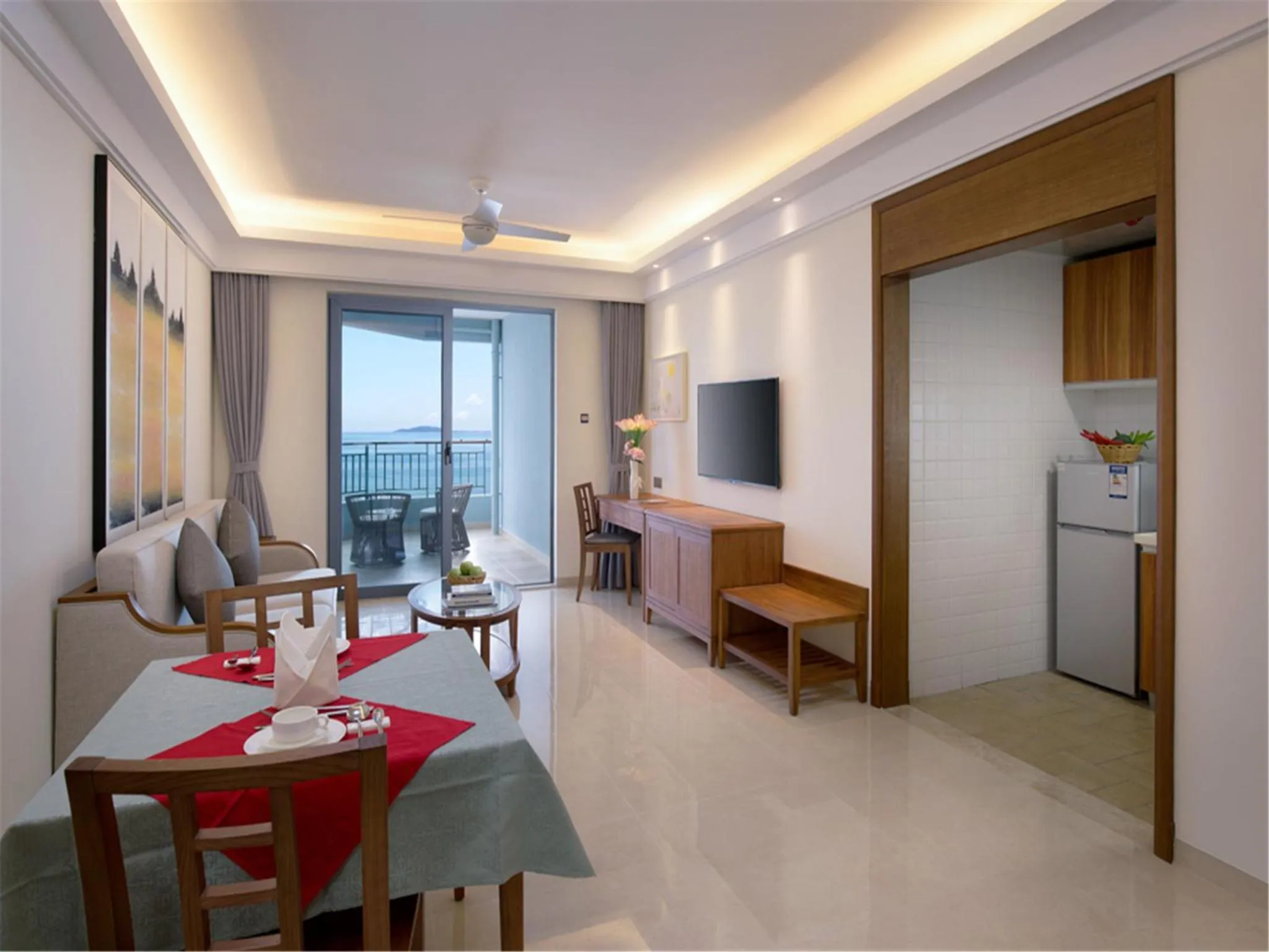 Living room in Tianze Beach Resort