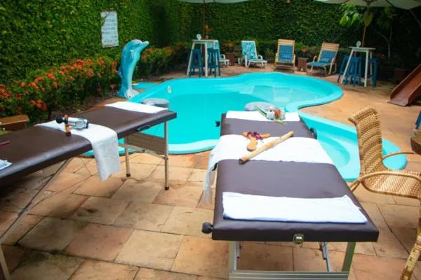 Pool view in Pousada Portal da Concha