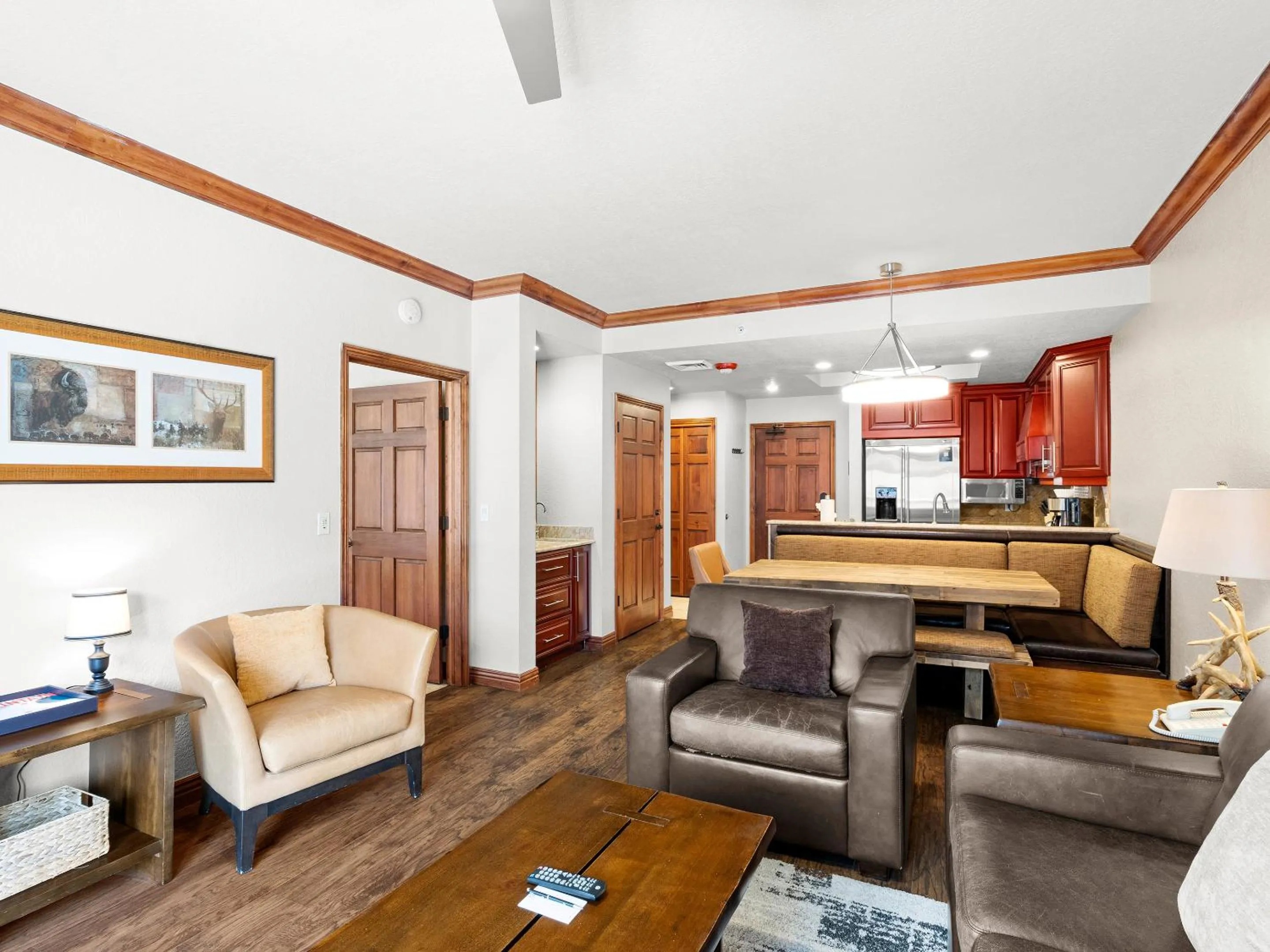 Living room in Canyons Village Condos by All Seasons Resort Lodging