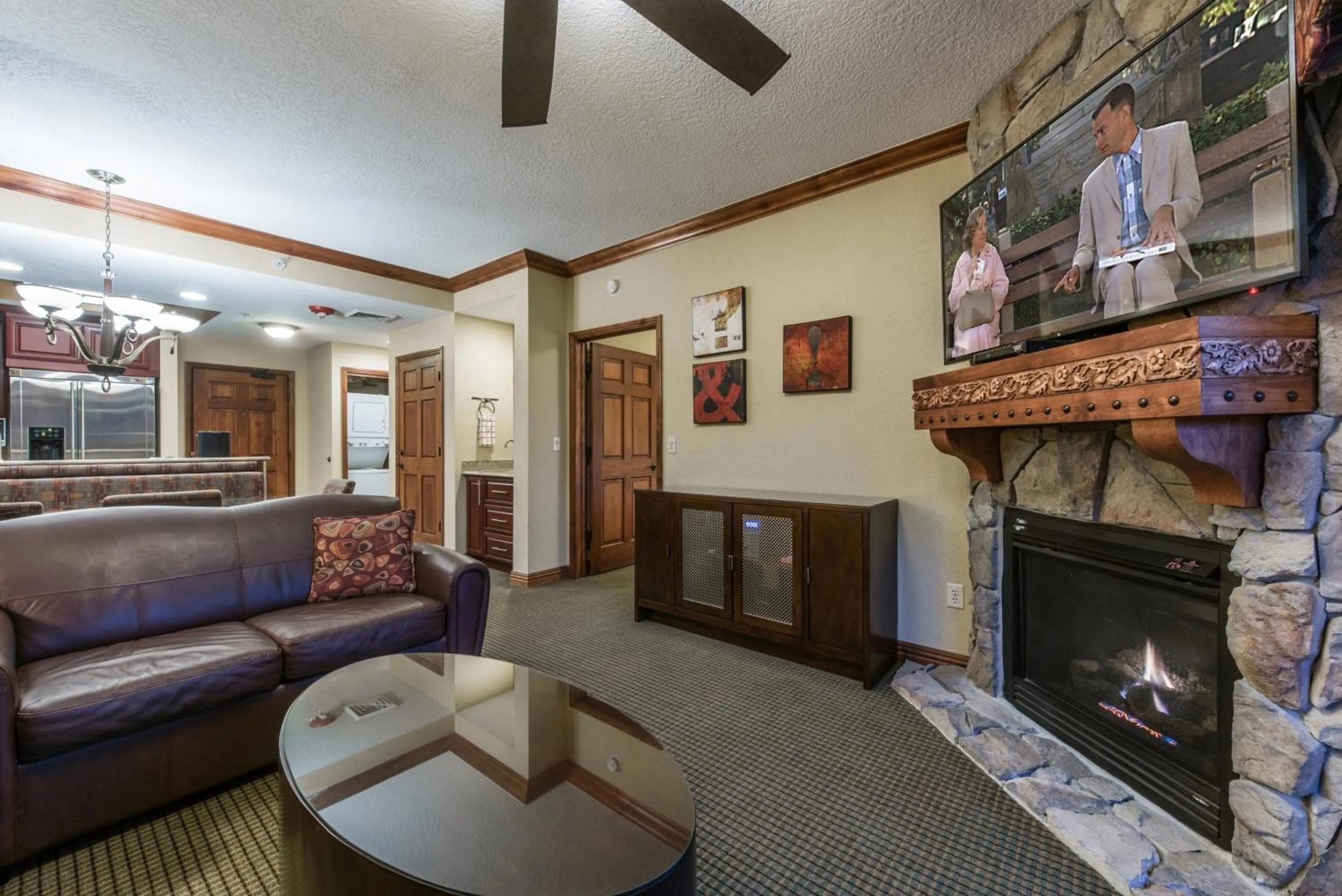 Living room in Canyons Village Condos by All Seasons Resort Lodging