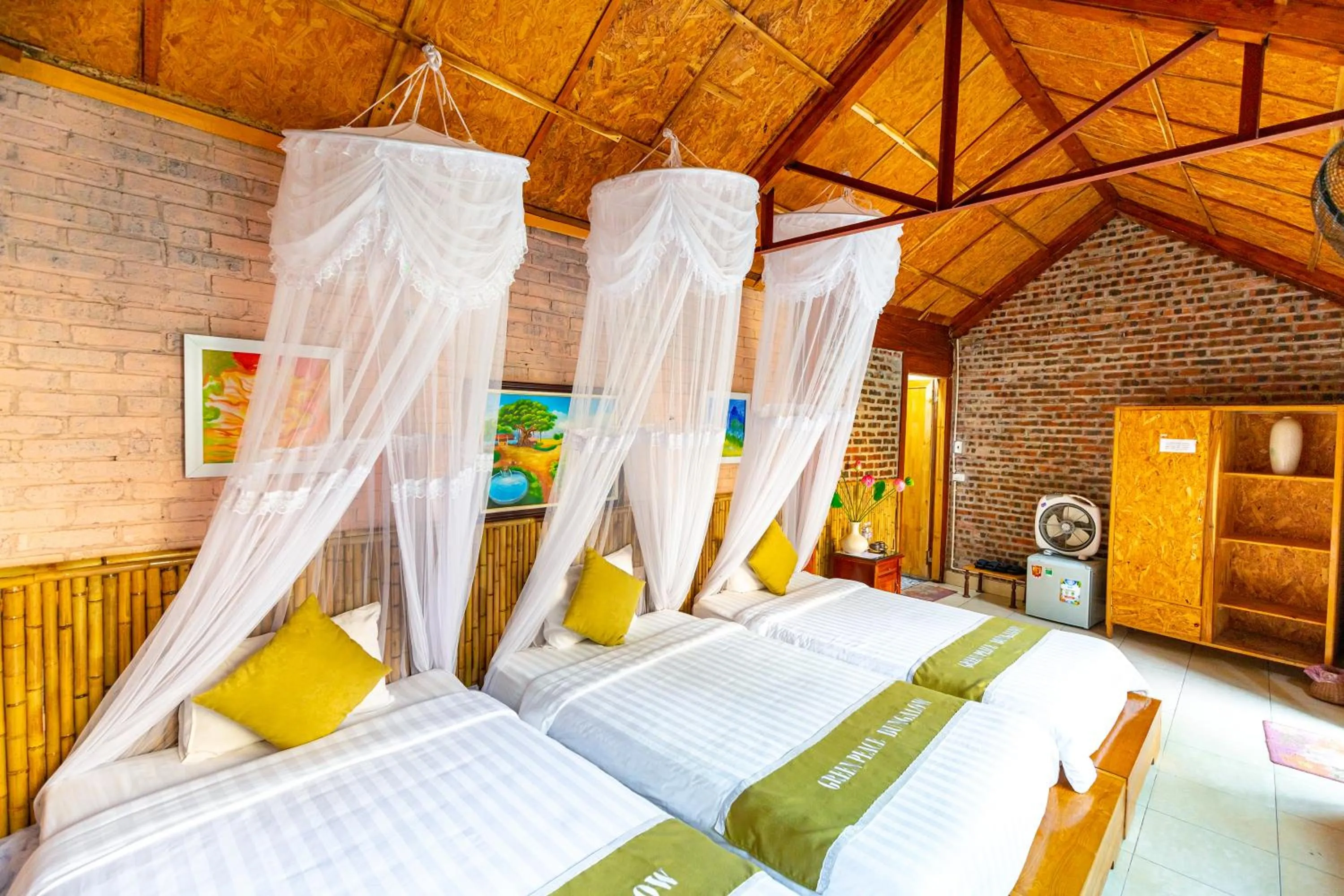 Bed in Green Peace Bungalow