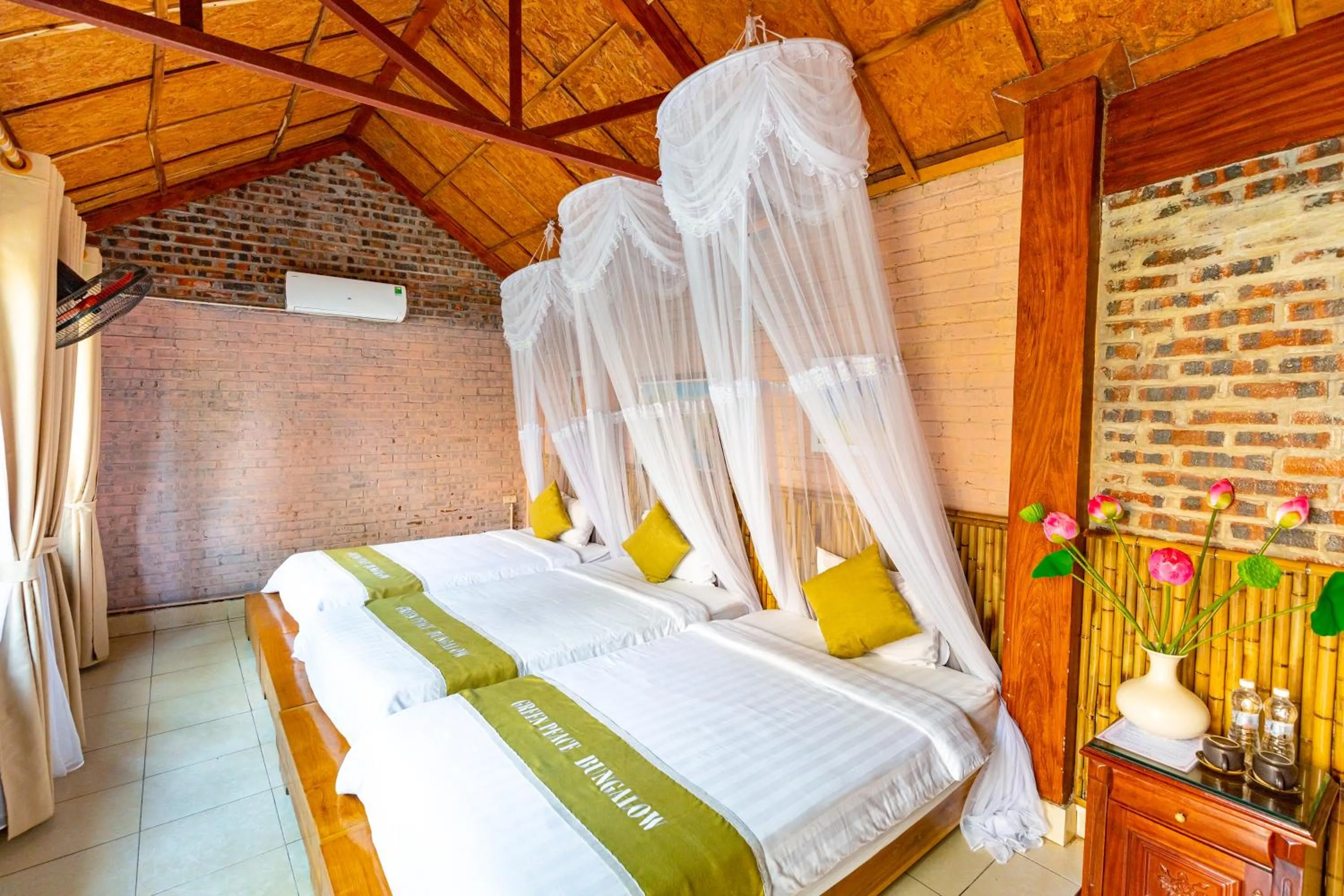 Bed in Green Peace Bungalow