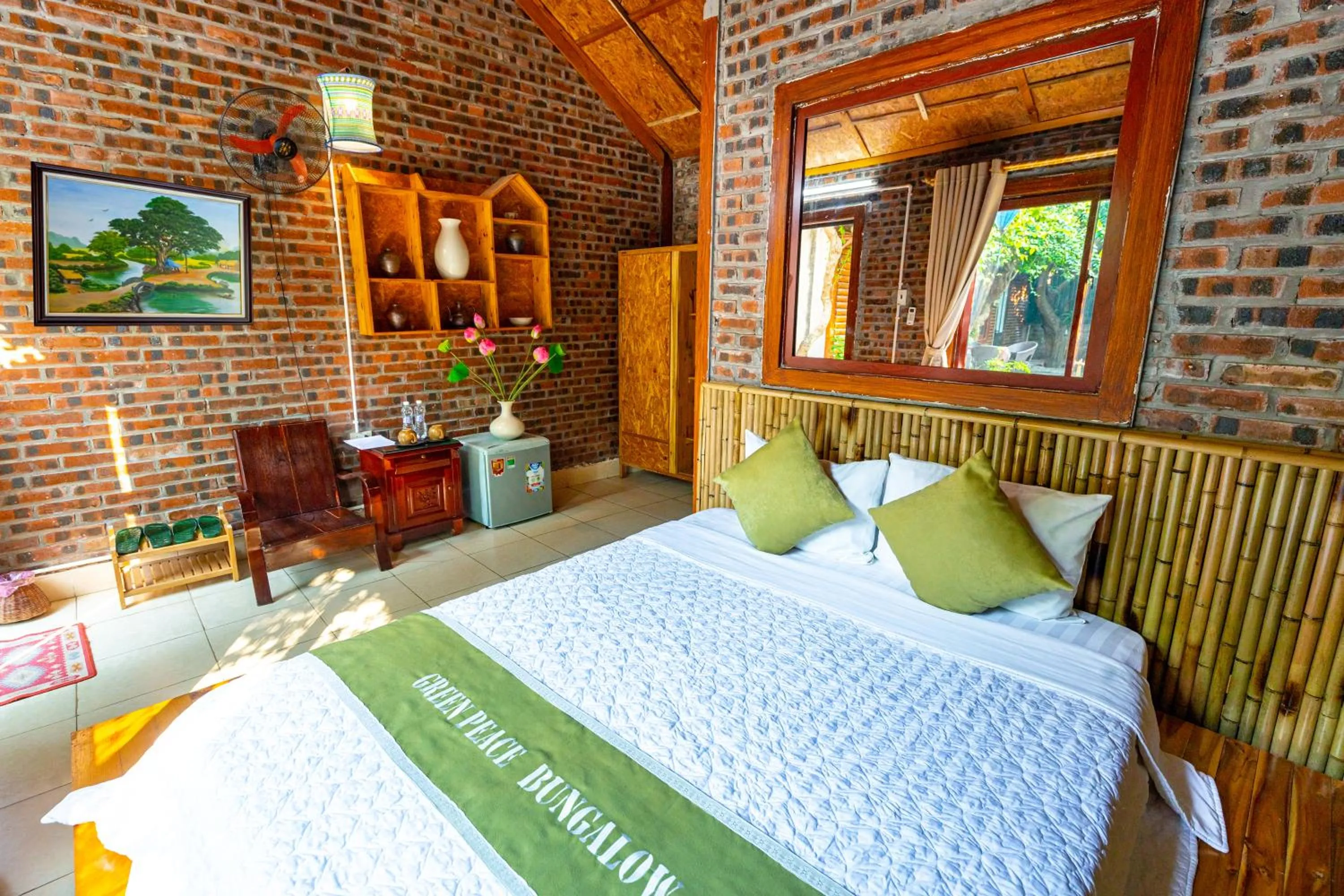 Bed in Green Peace Bungalow