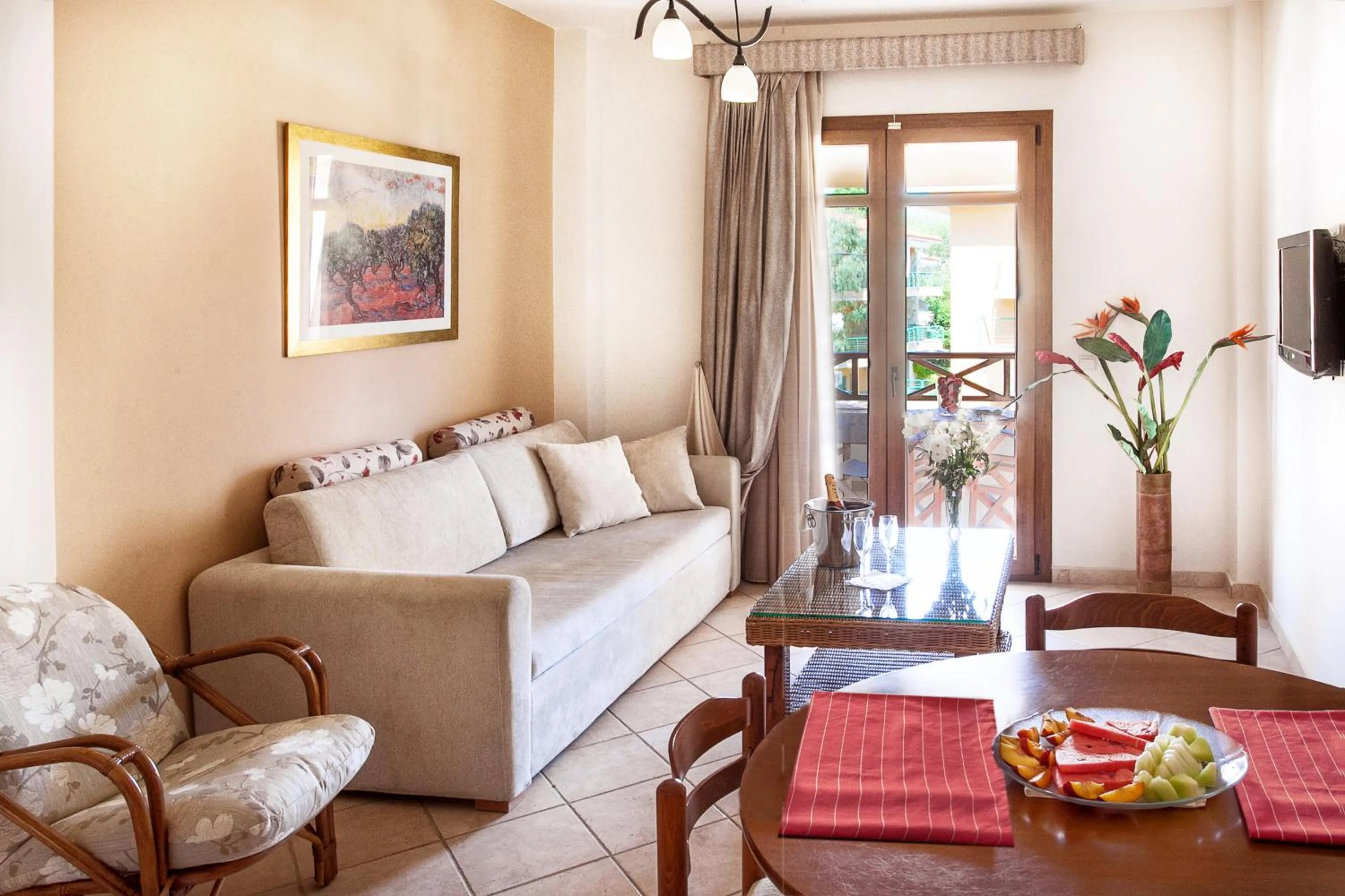 Seating area in Hotel Paralio