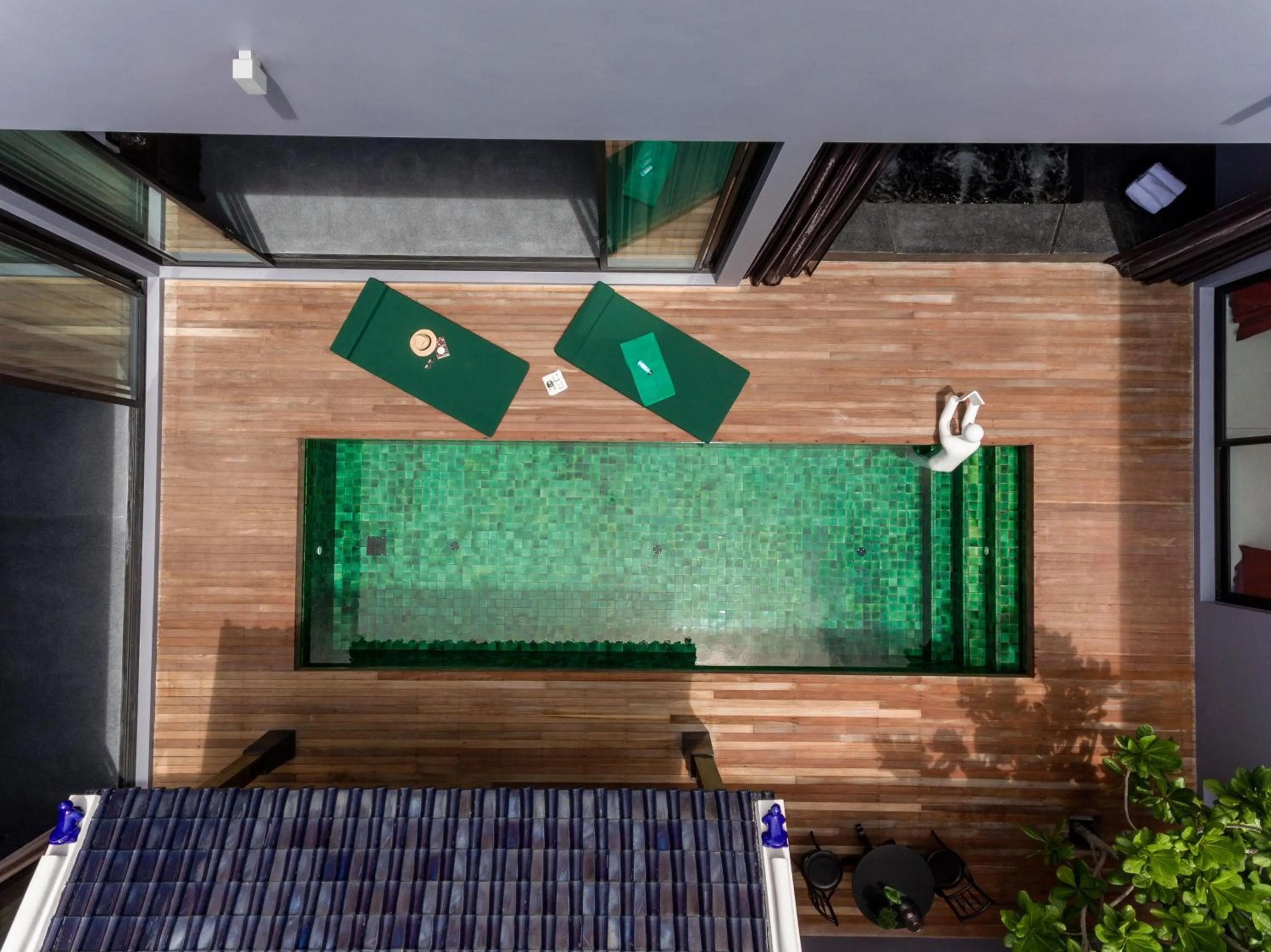 Patio in The Secret Pool Villas By The Library Koh Samui