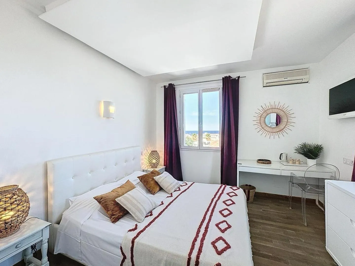 Bed in Hôtel Les 3 Terrasses