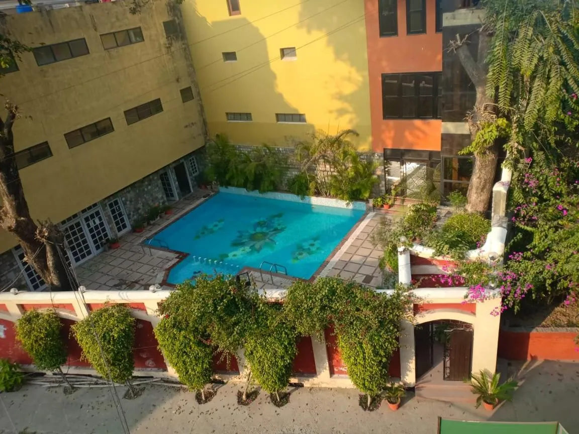 Pool view in Hotel Corbett Kingdom