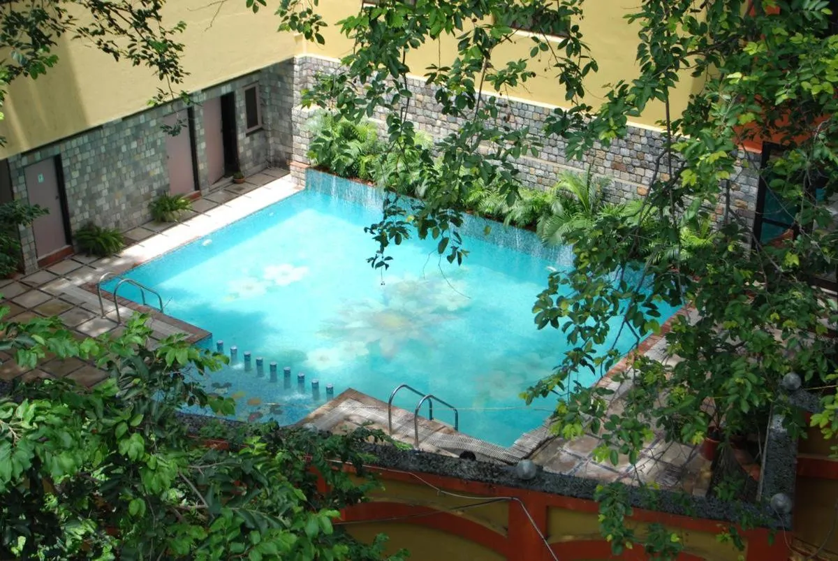 Pool view in Hotel Corbett Kingdom