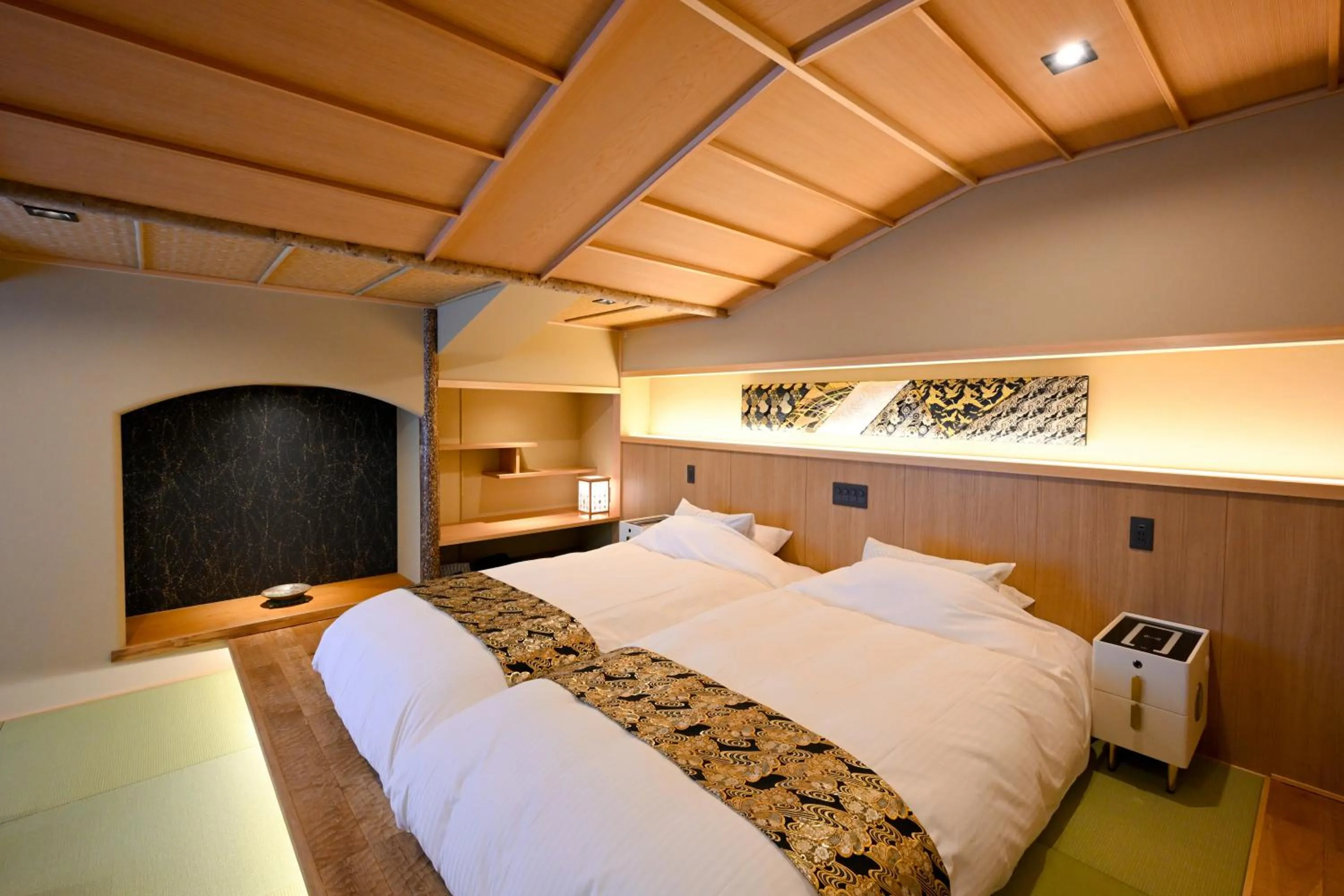 Bed in Matsubaya Ryokan