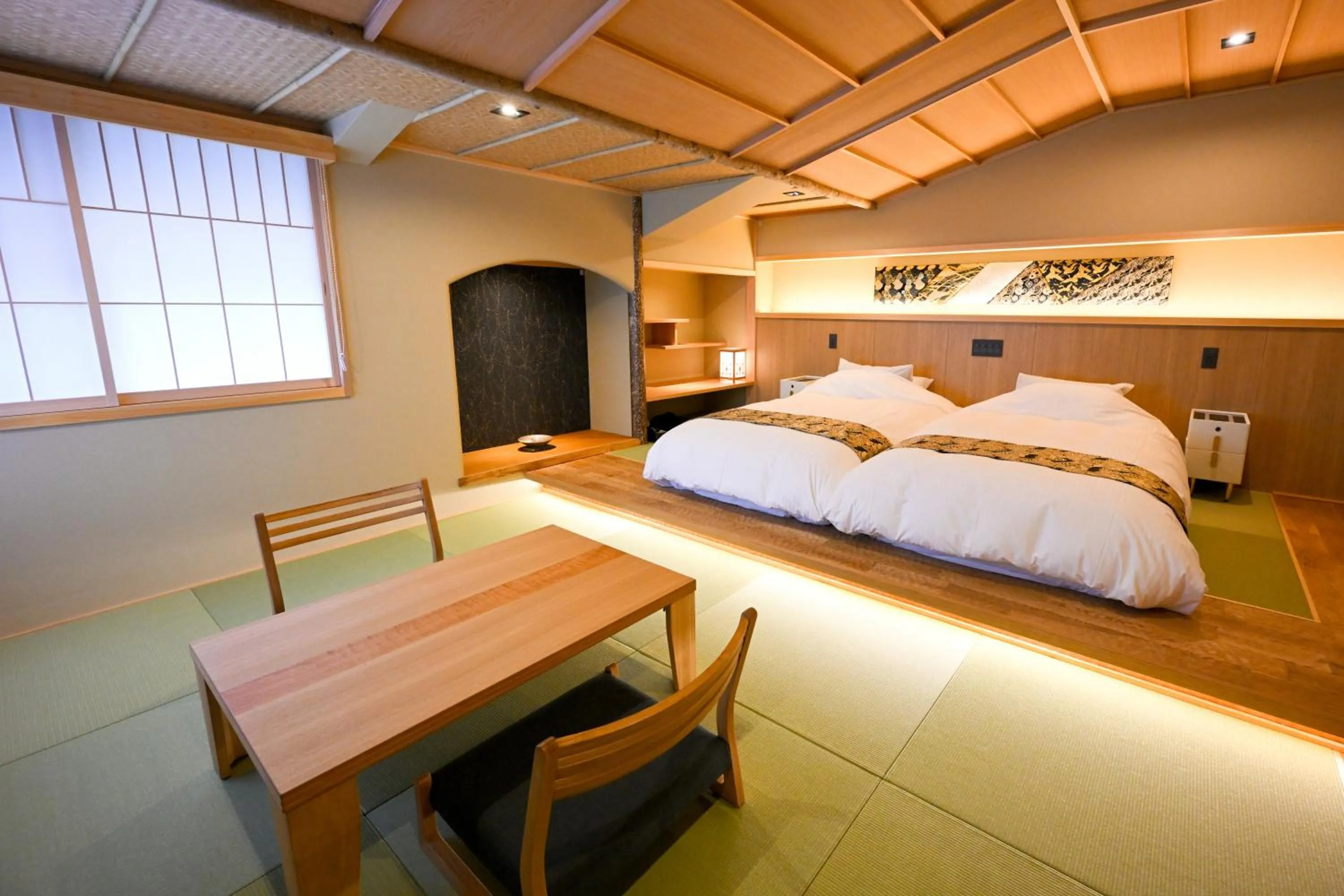 Bed in Matsubaya Ryokan