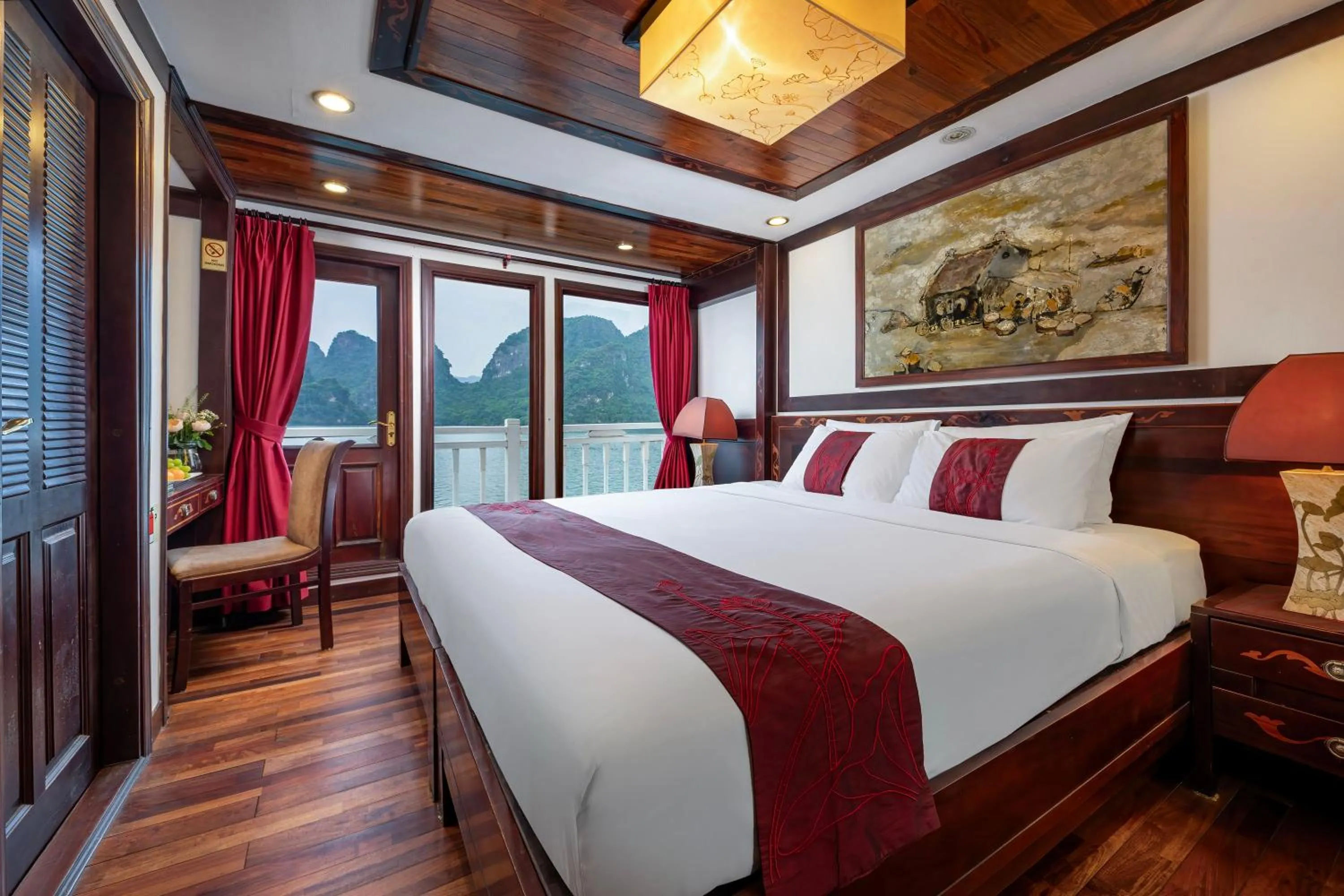 Bed in Indochina Sails Ha Long Bay