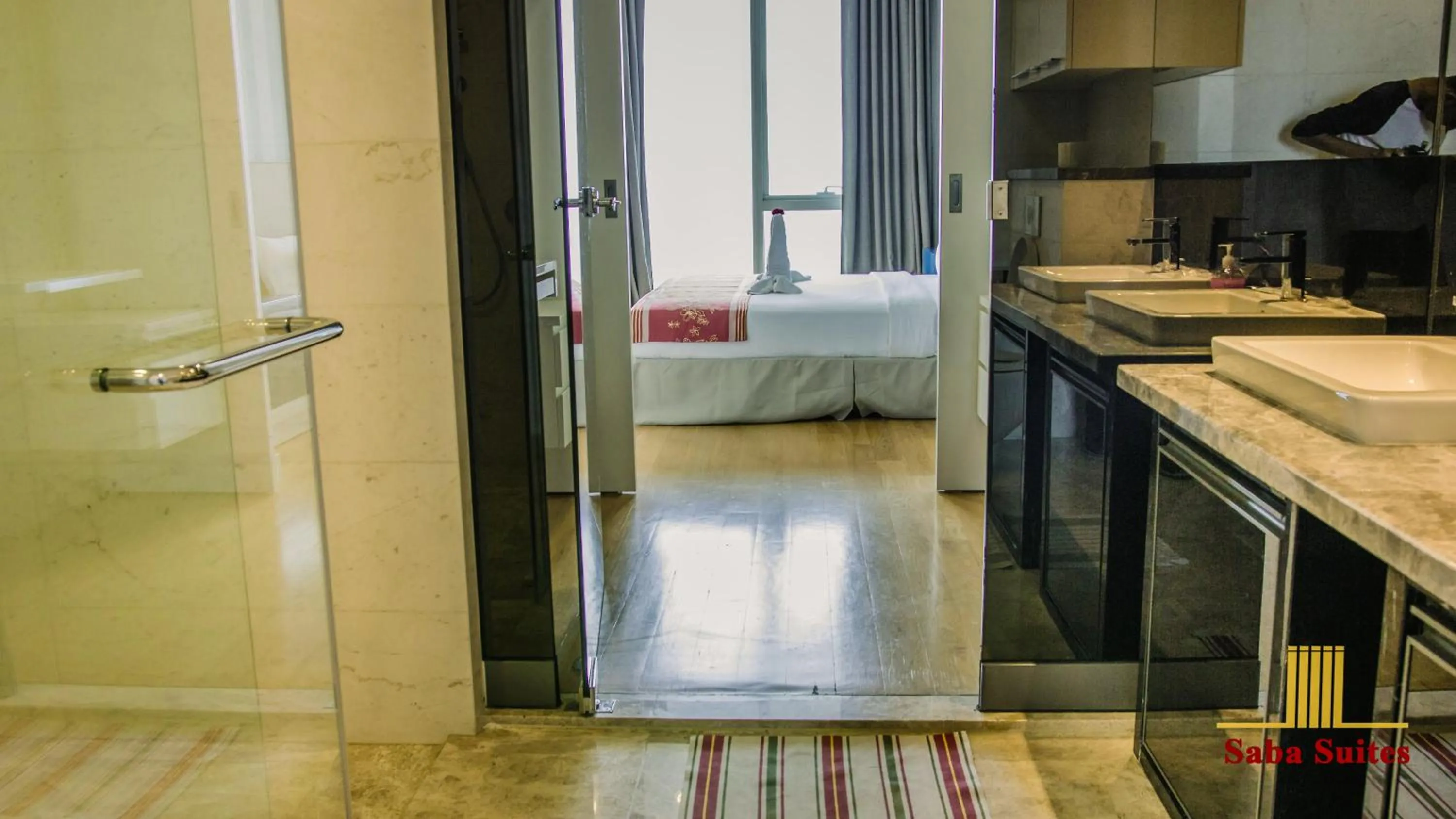 Bathroom, Bed in Saba Suites at Platinum KLCC Bukit Bintang Kuala Lumpur