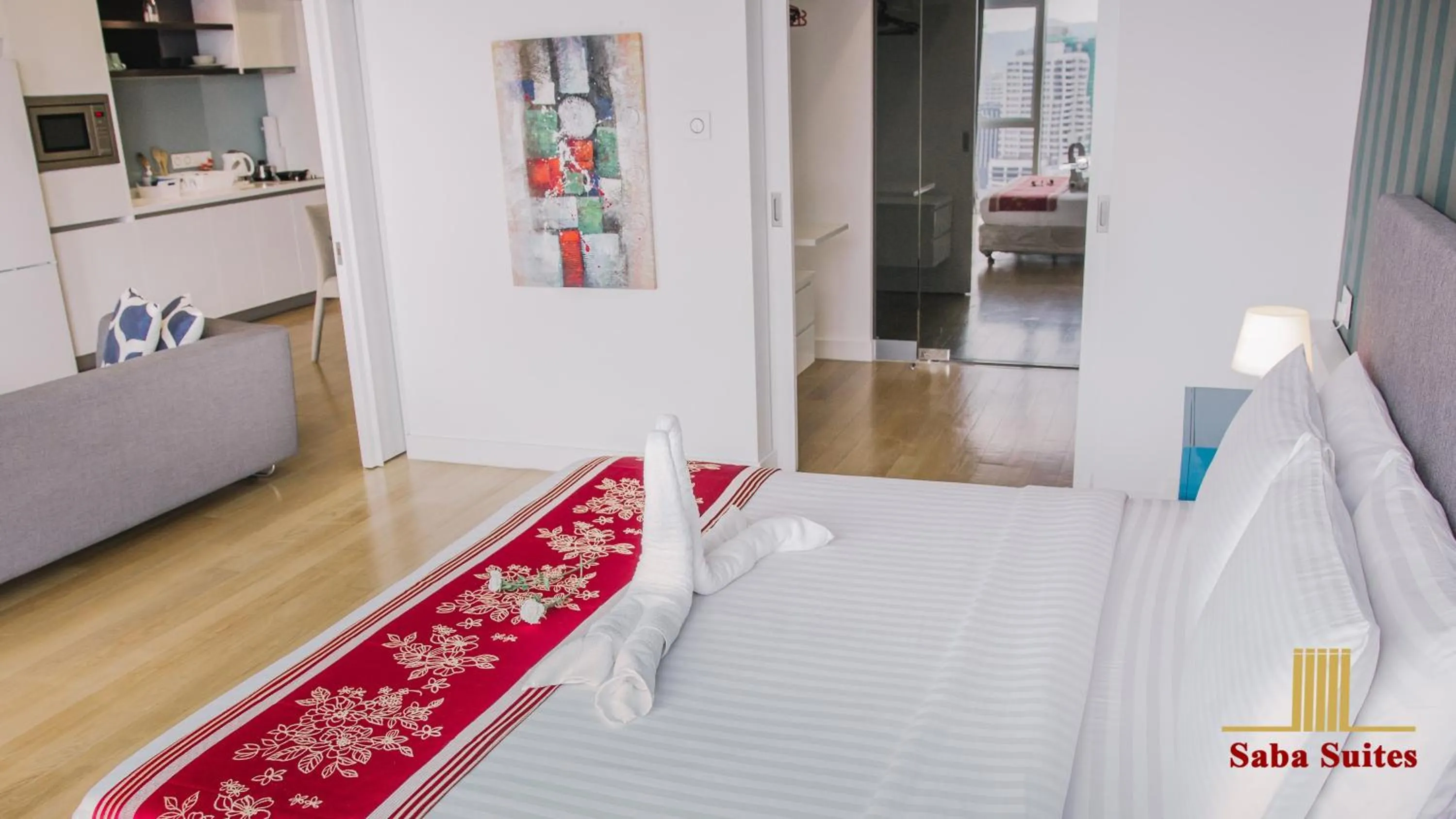 Bed in Saba Suites at Platinum KLCC Bukit Bintang Kuala Lumpur