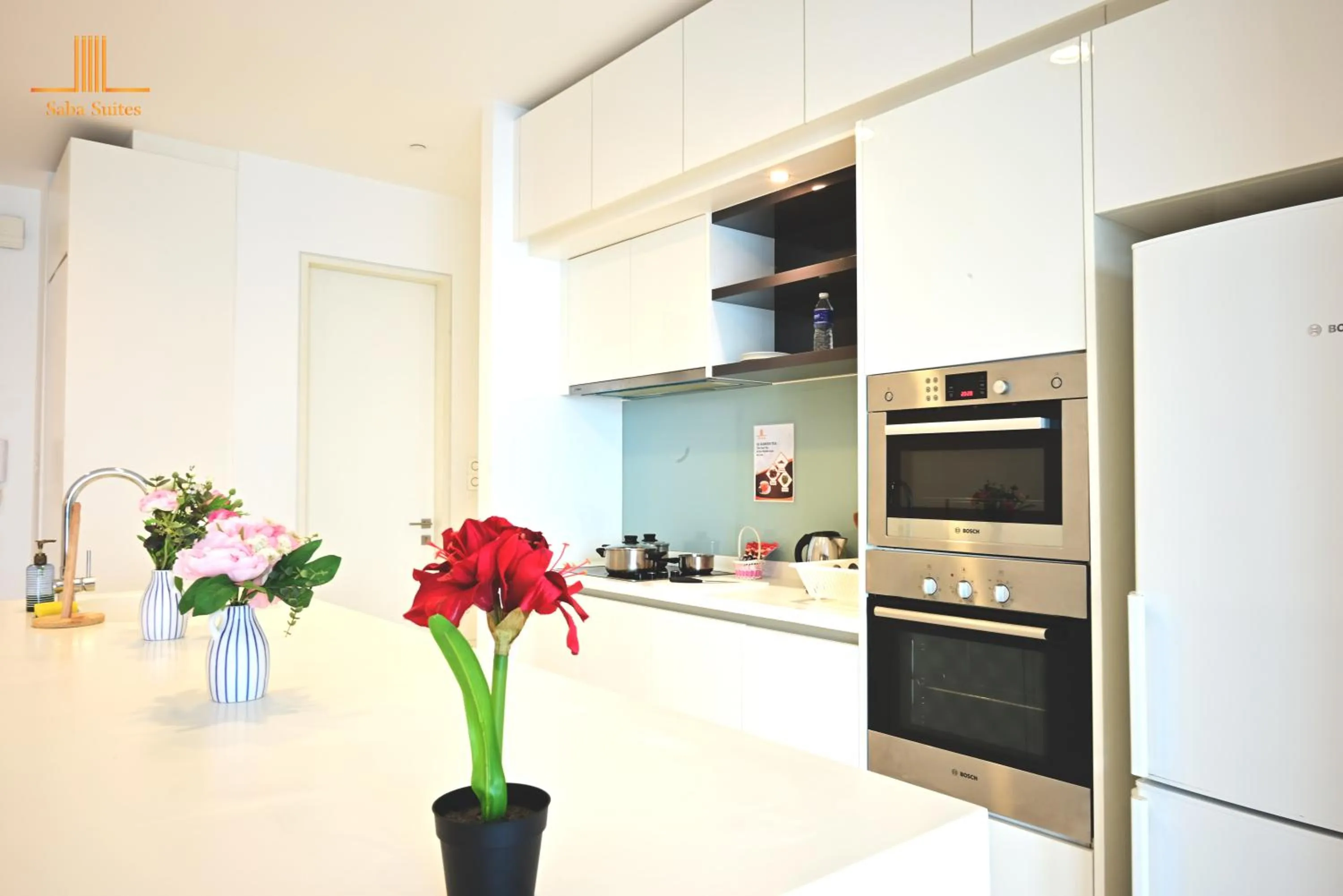 Kitchen or kitchenette, Kitchen/Kitchenette in Saba Suites at Platinum KLCC Bukit Bintang Kuala Lumpur