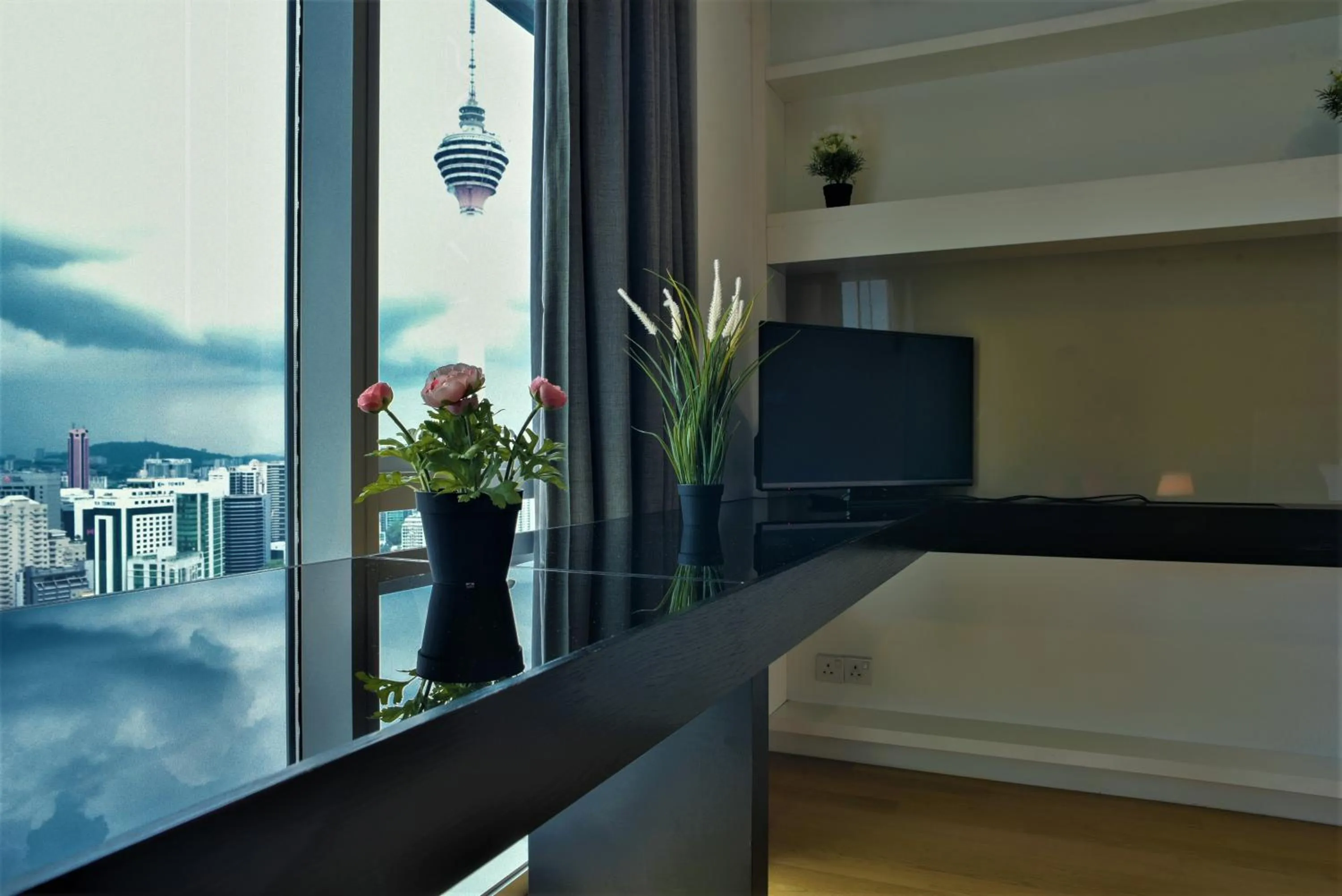 City view, TV/Entertainment Center in Saba Suites at Platinum KLCC Bukit Bintang Kuala Lumpur