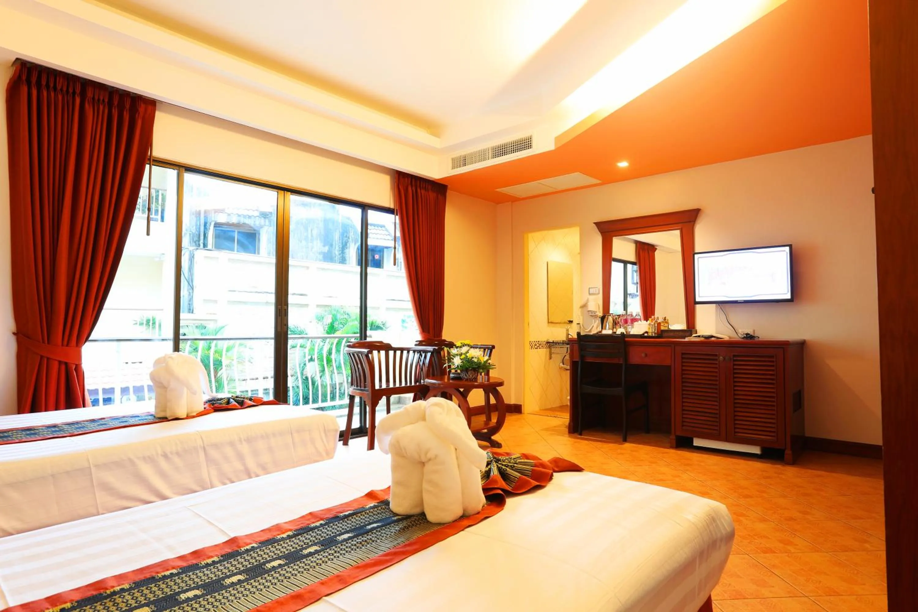 Bed in Baan Boa Resort