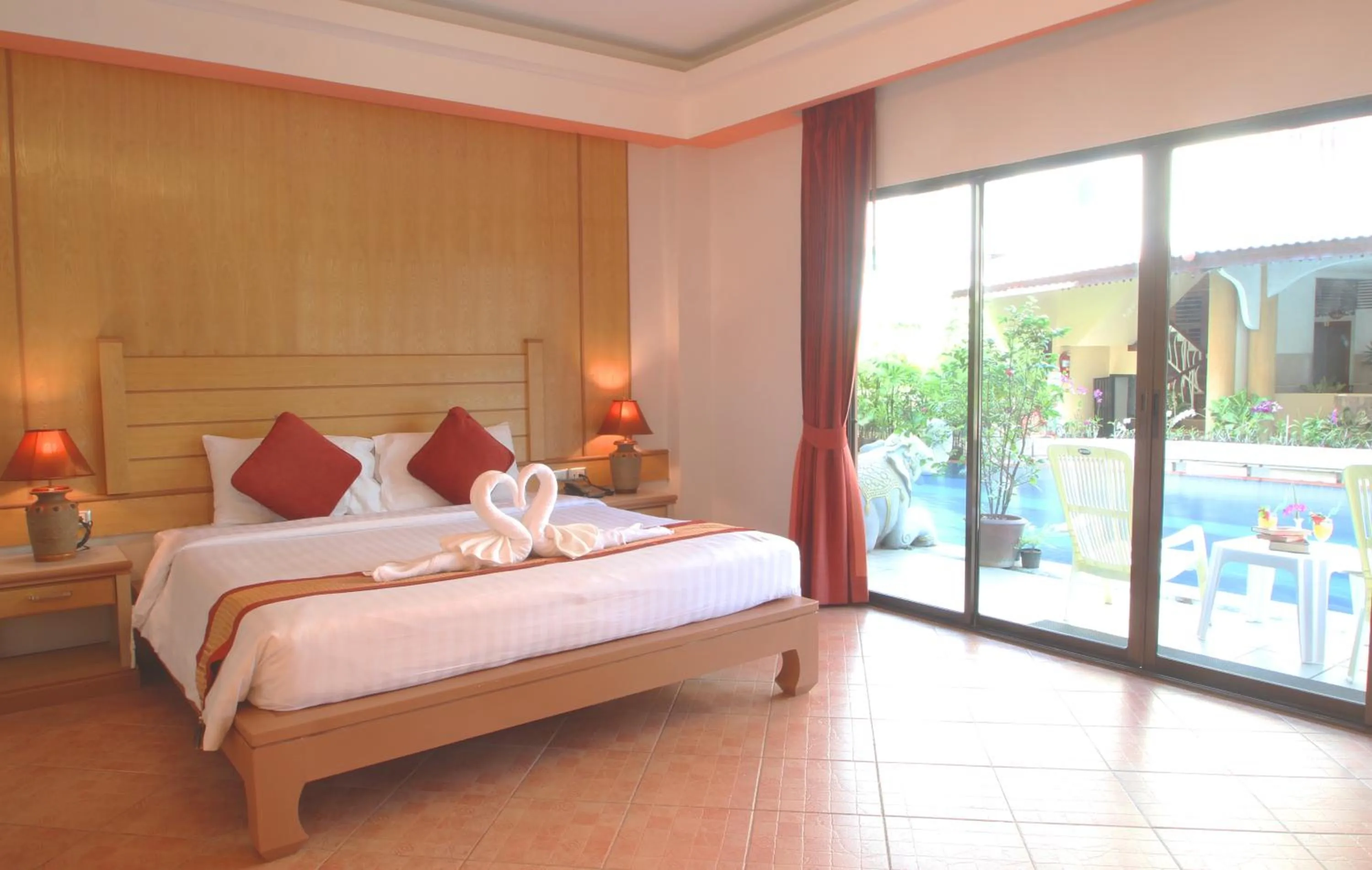 Bed in Baan Boa Resort