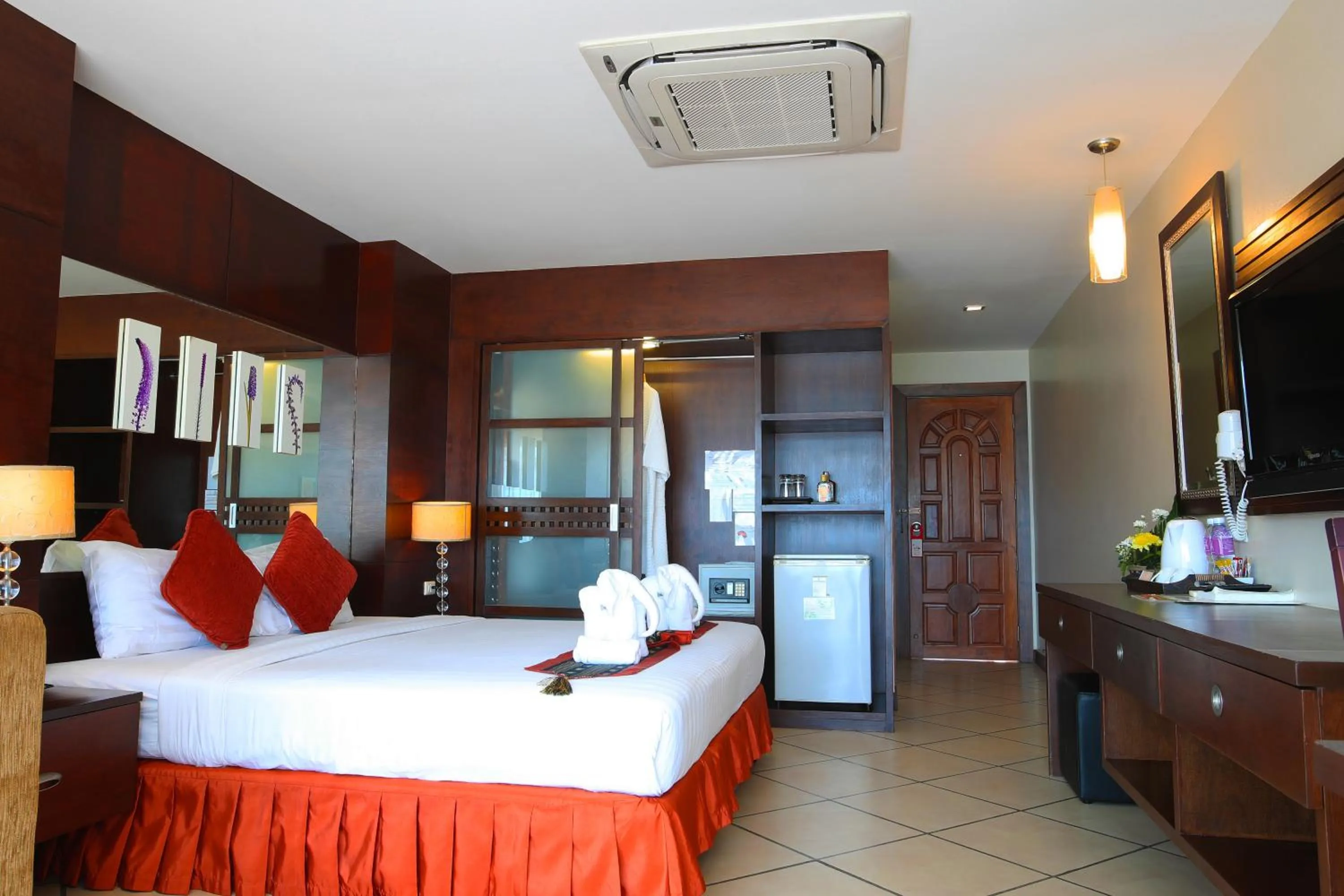 Bed in Baan Boa Resort