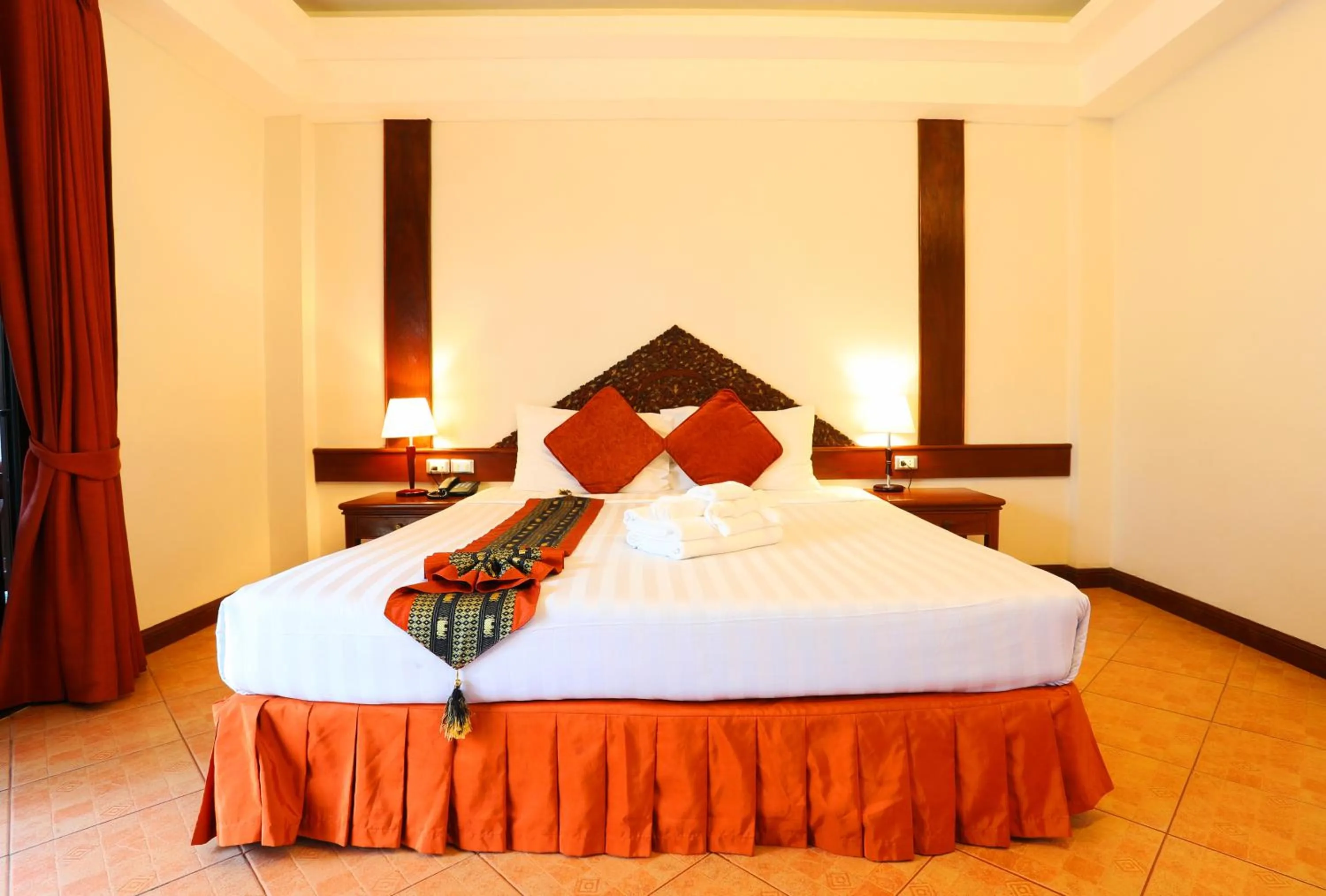 Bed in Baan Boa Resort