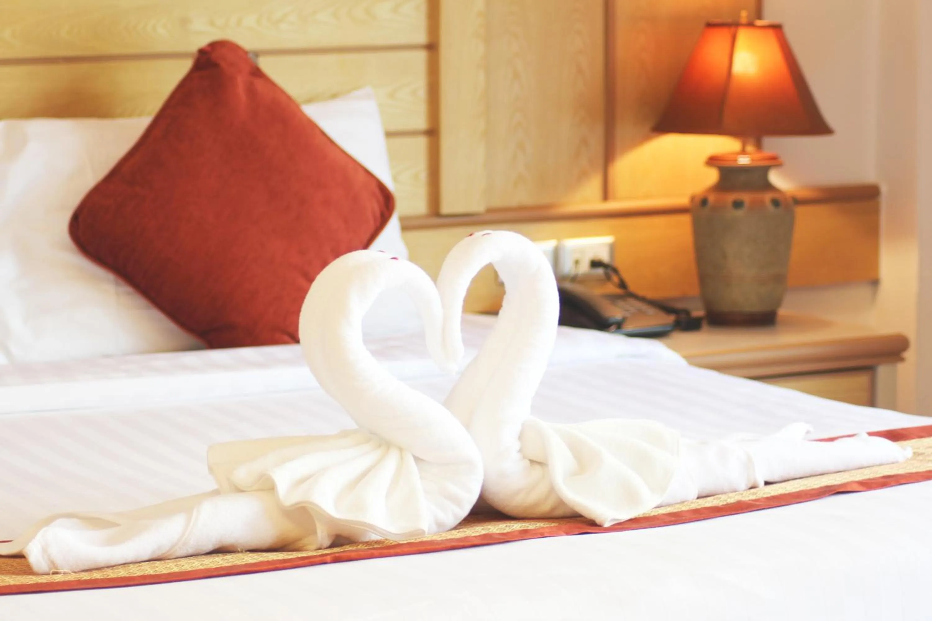 Bed in Baan Boa Resort