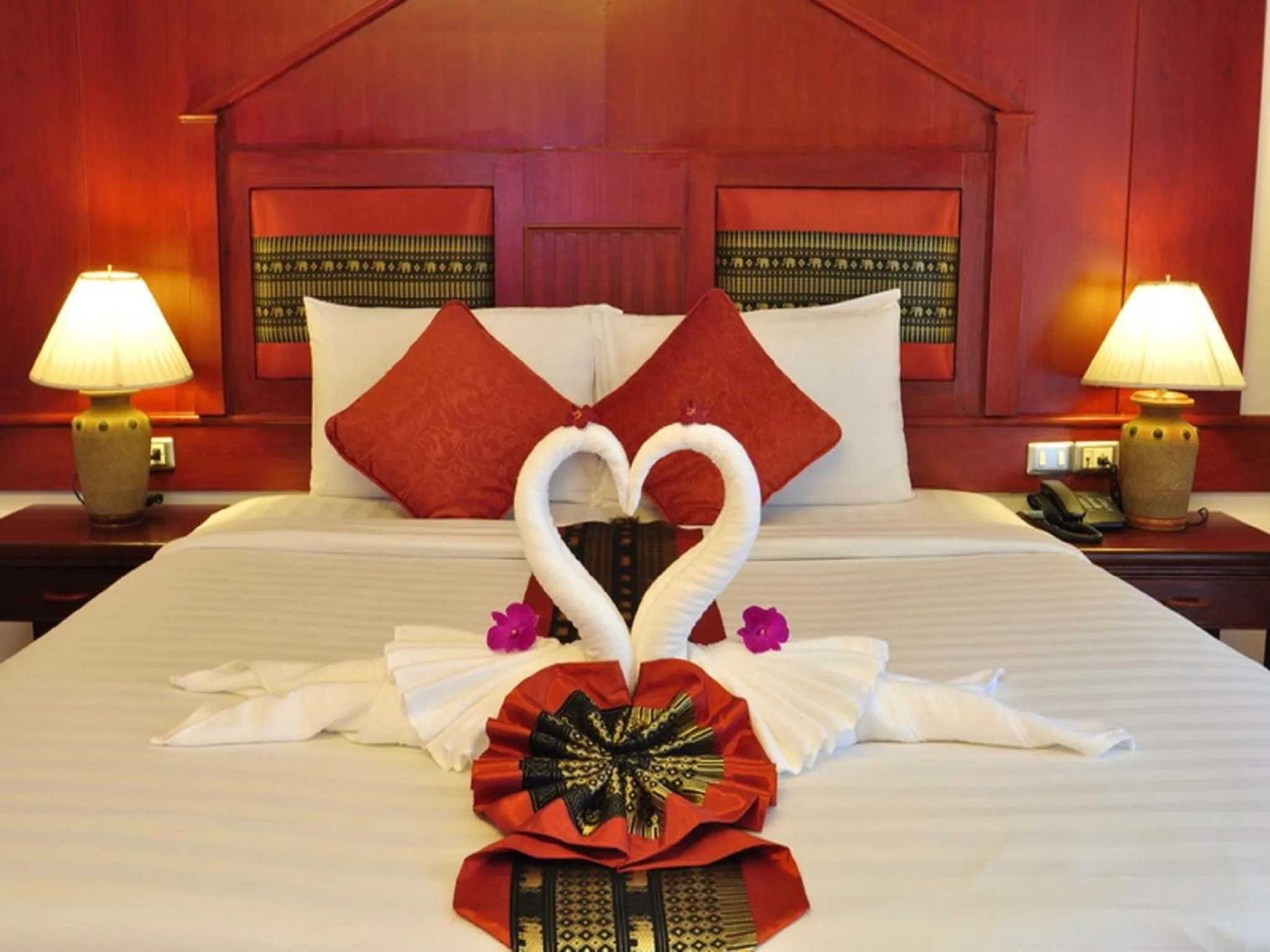 Bed in Baan Boa Resort