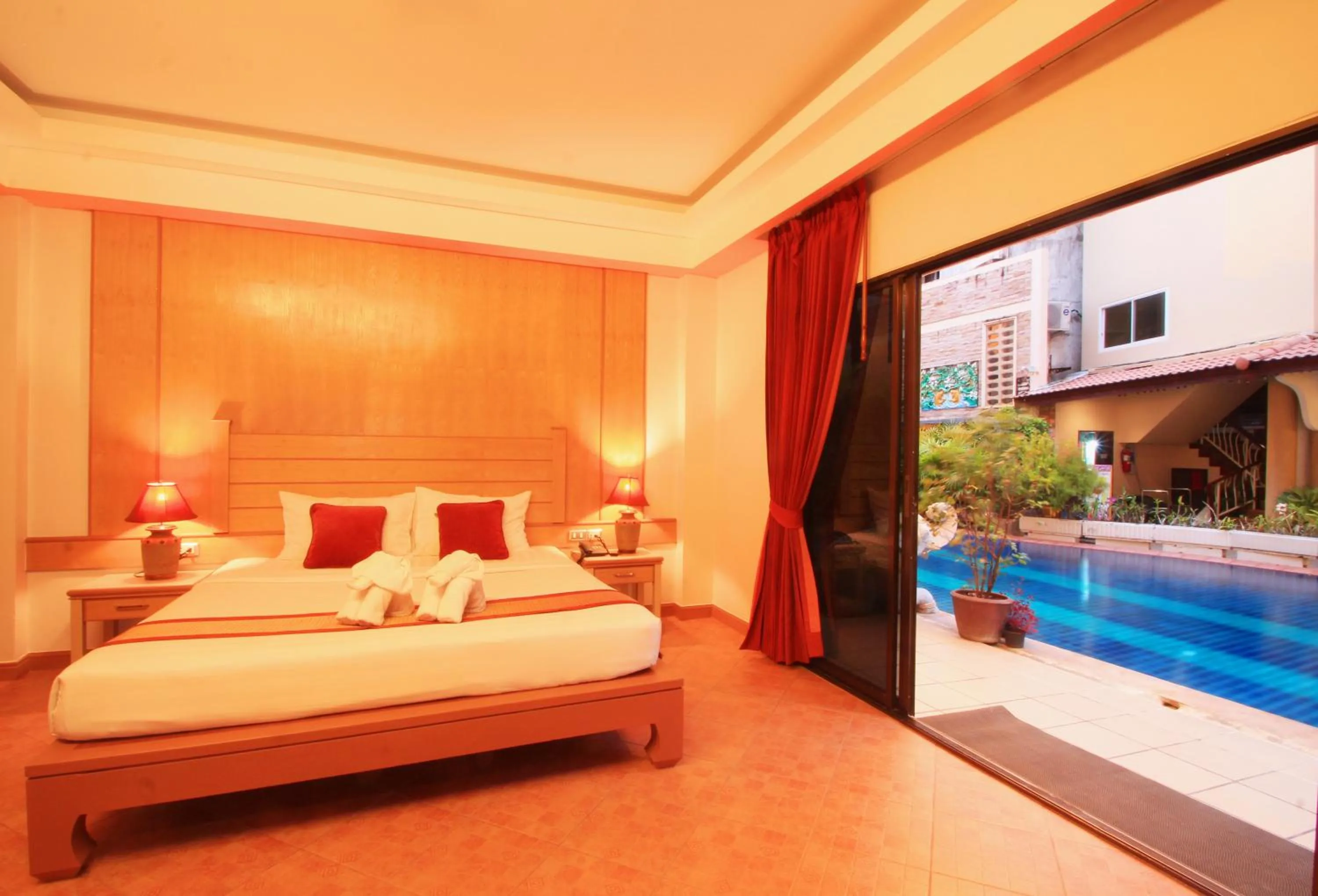 Bed in Baan Boa Resort