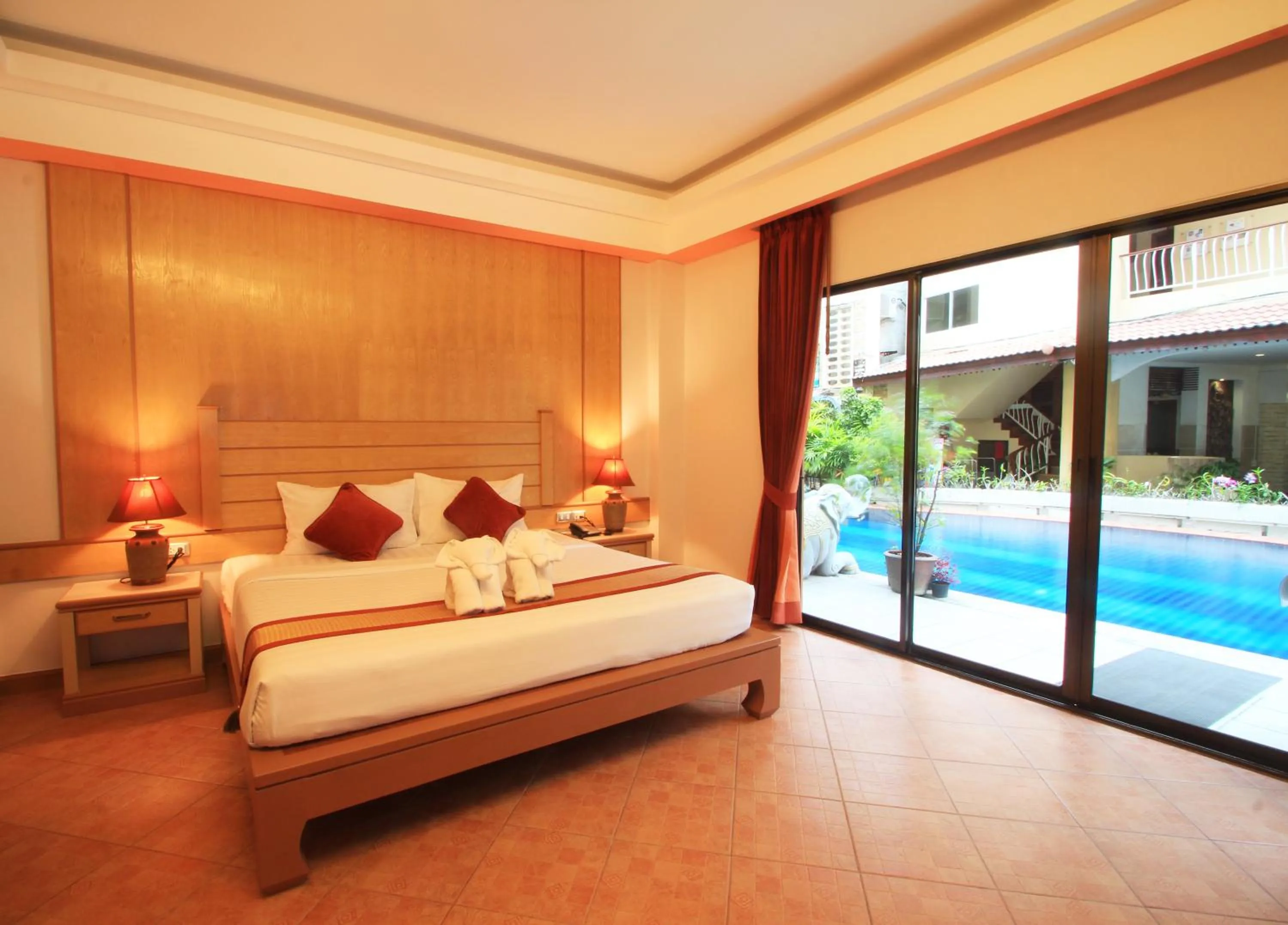 Bed in Baan Boa Resort