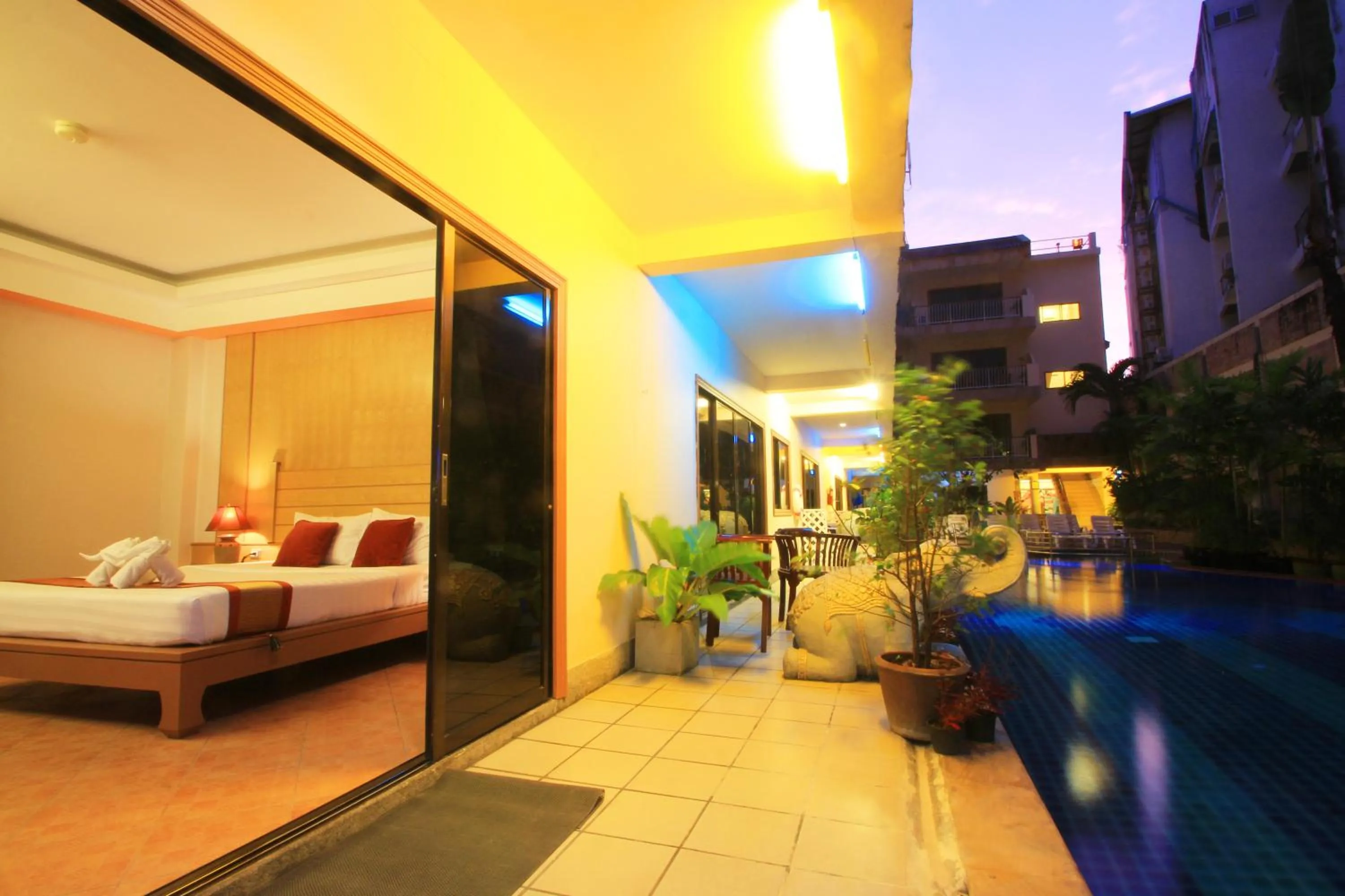 Bed in Baan Boa Resort