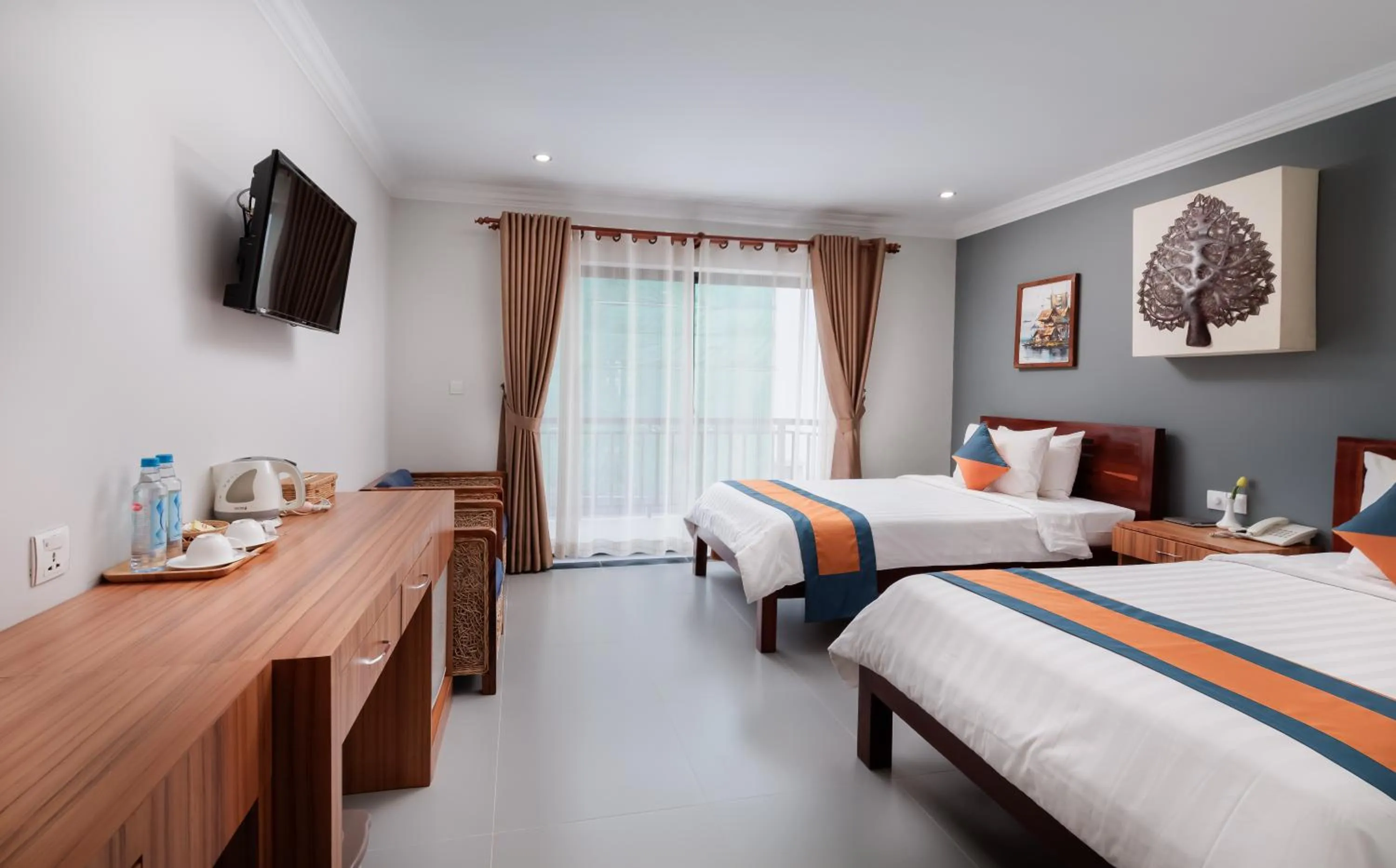 Bed in Ratana Angkor Hotel