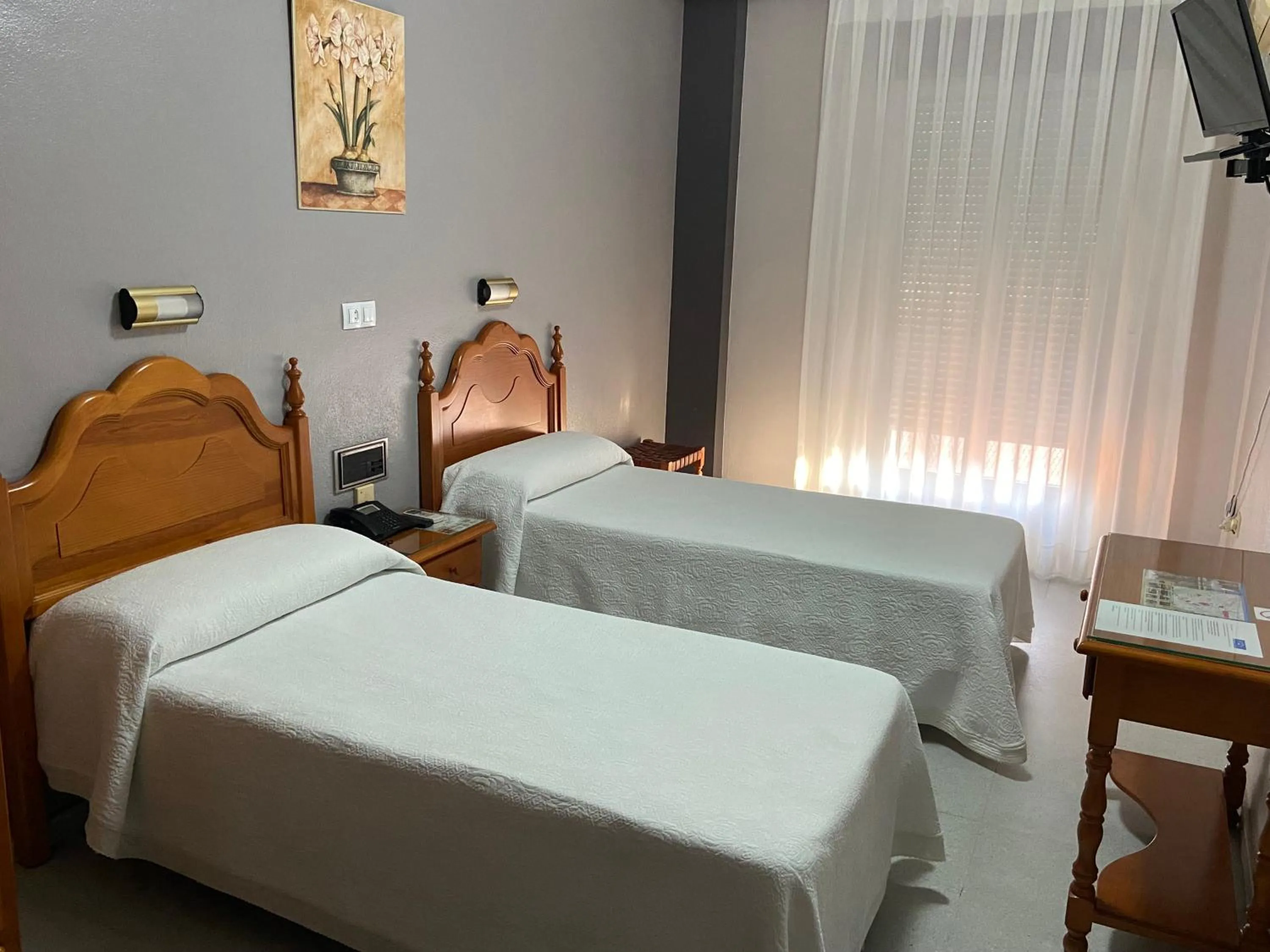 Bed in Hotel Lusitania, Centro Ciudad, Parking Privado