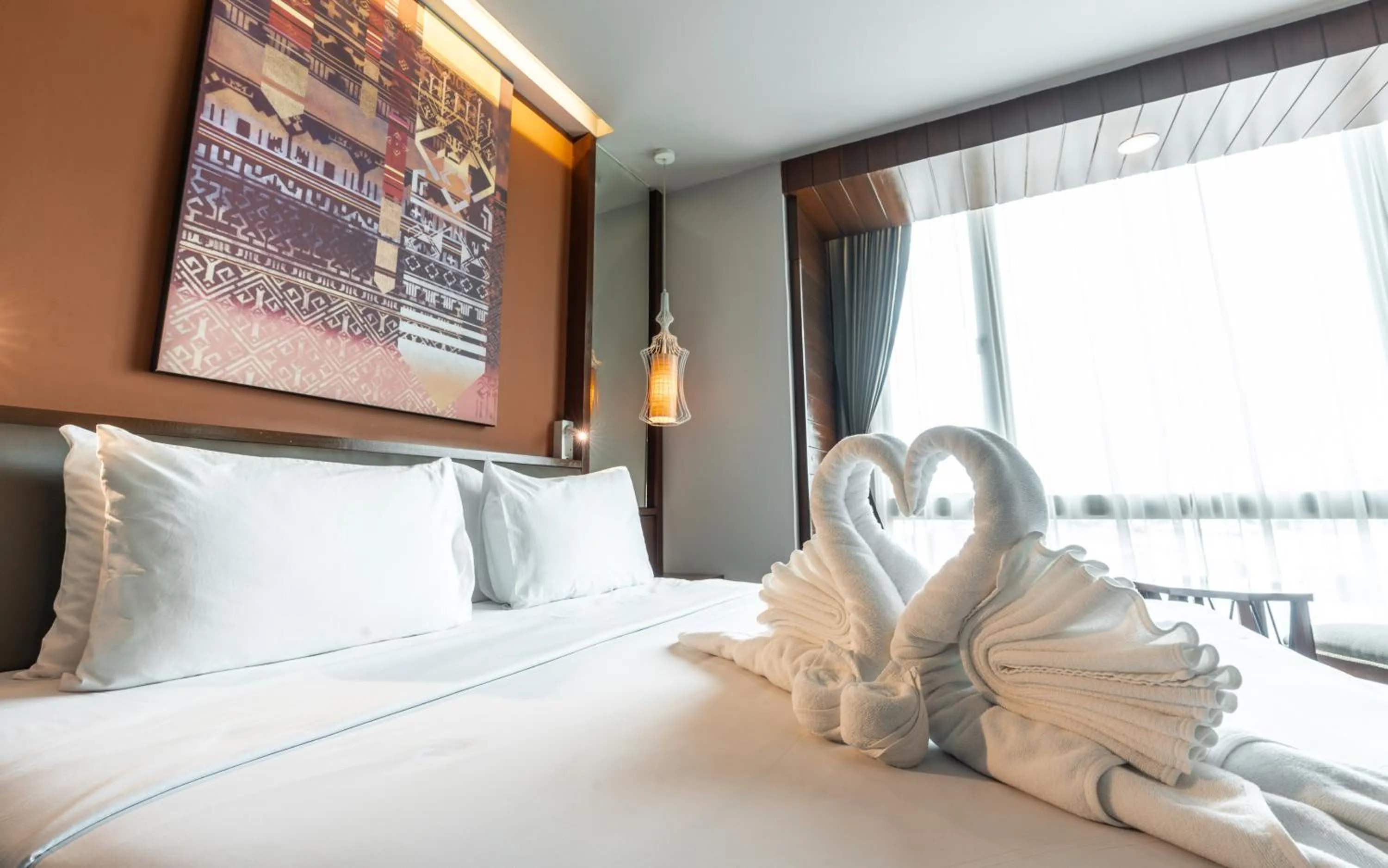 Bed in Grand Hotel Vientiane