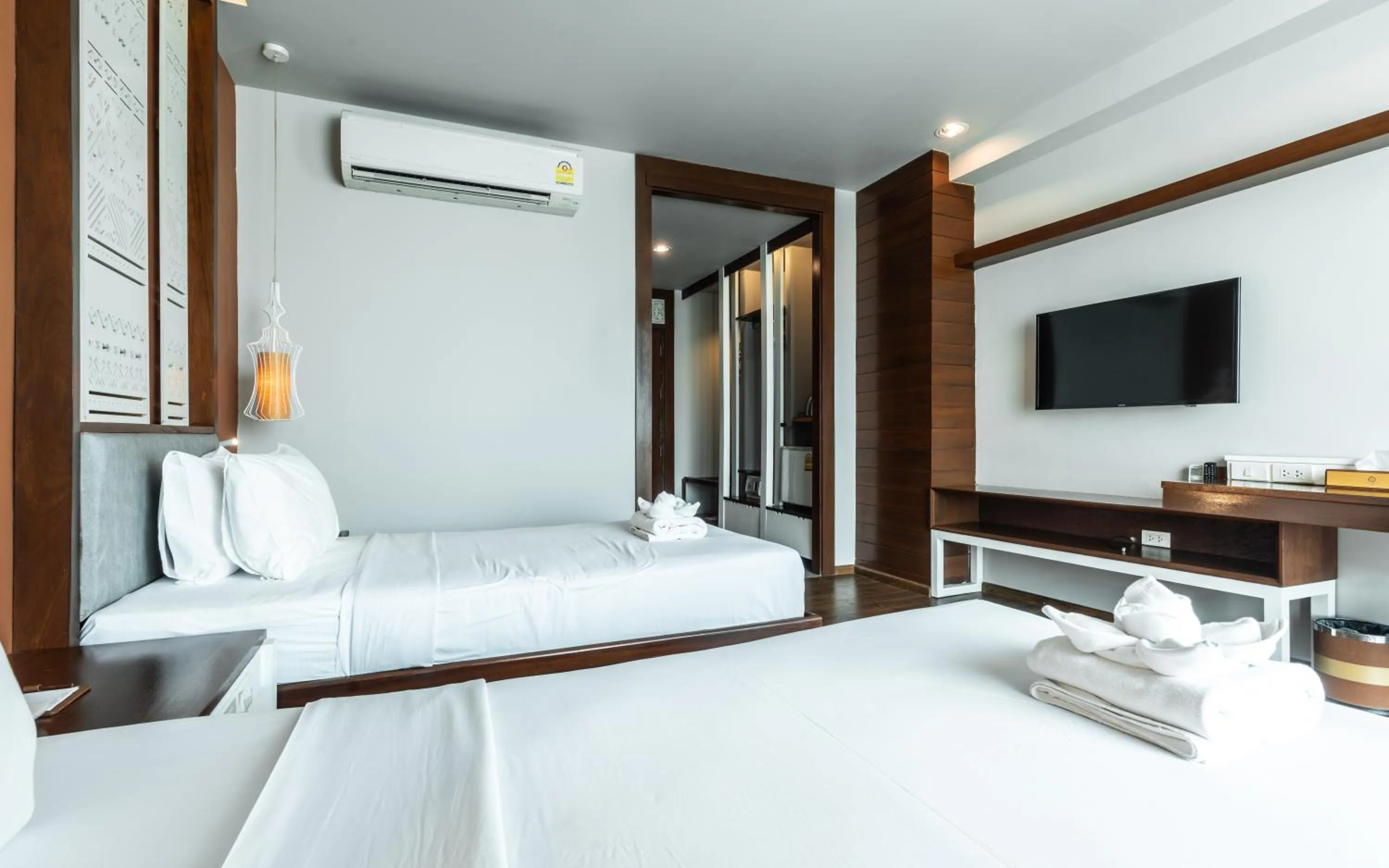 Bed in Grand Hotel Vientiane