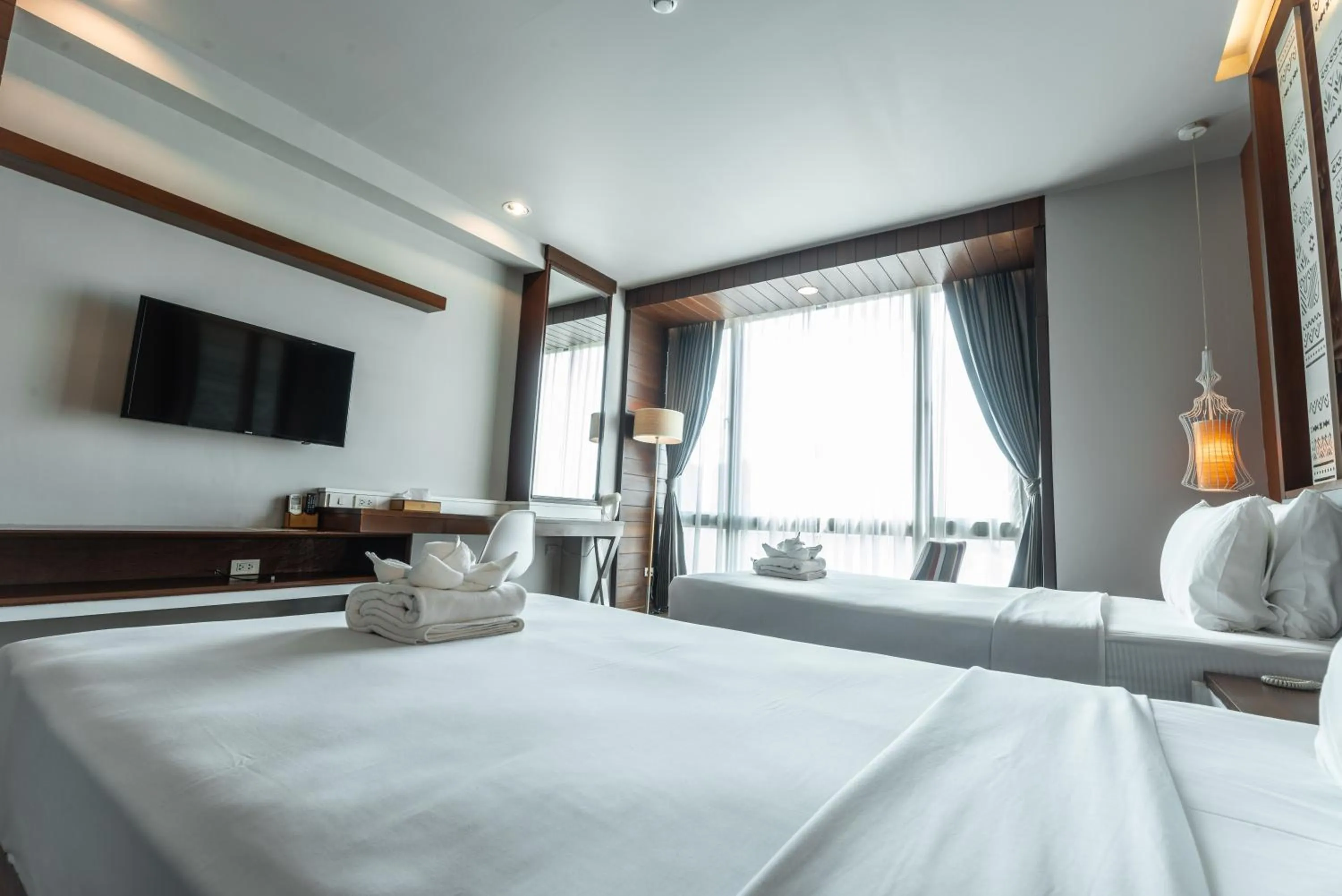 Bed in Grand Hotel Vientiane